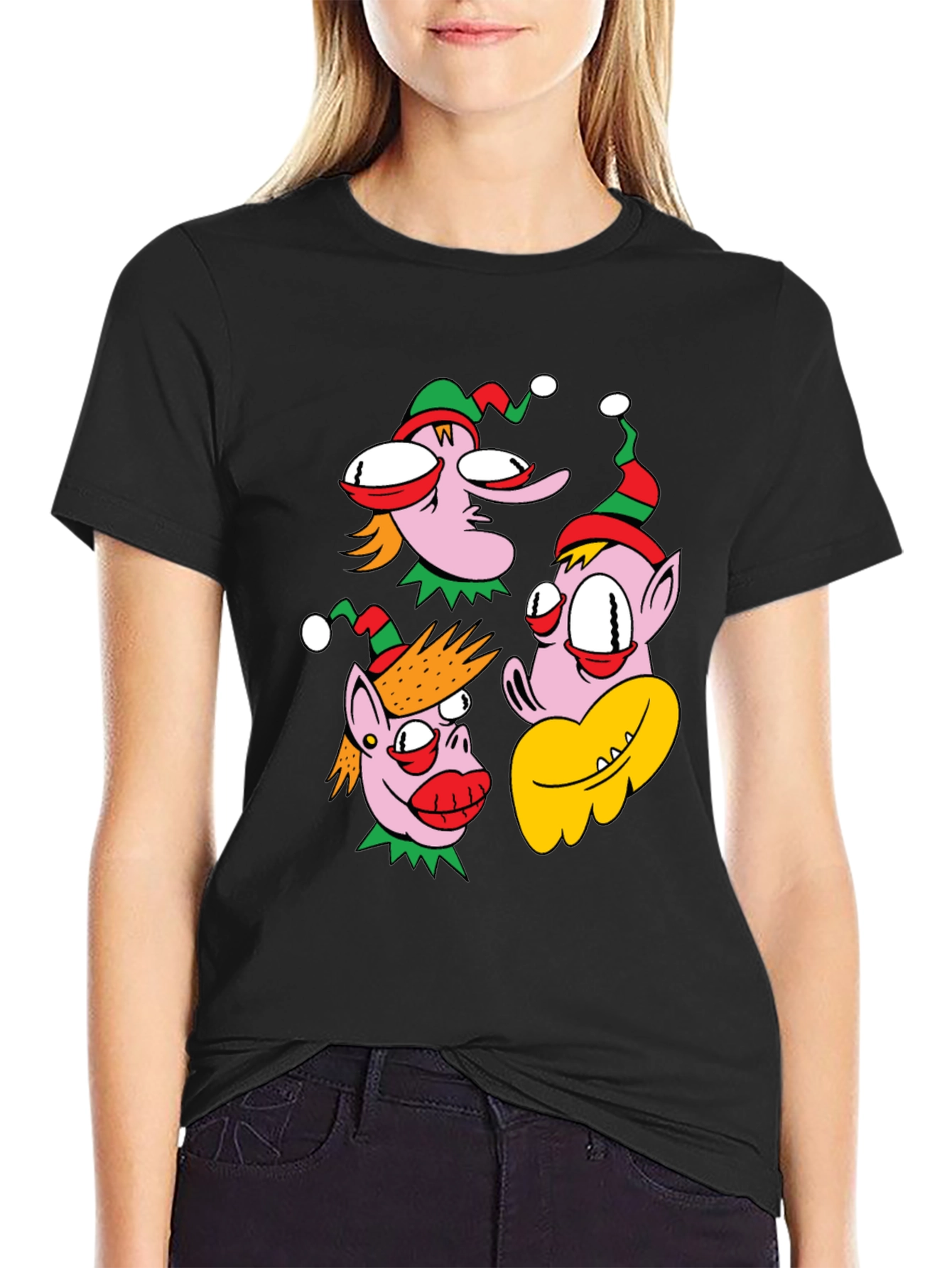 Holiday Cartoon Character Graphic T-Shirt