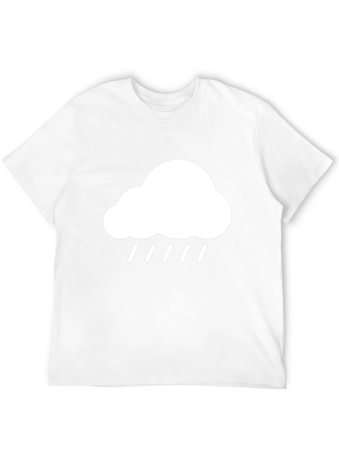 Cloud Rain Graphic Black T-Shirt