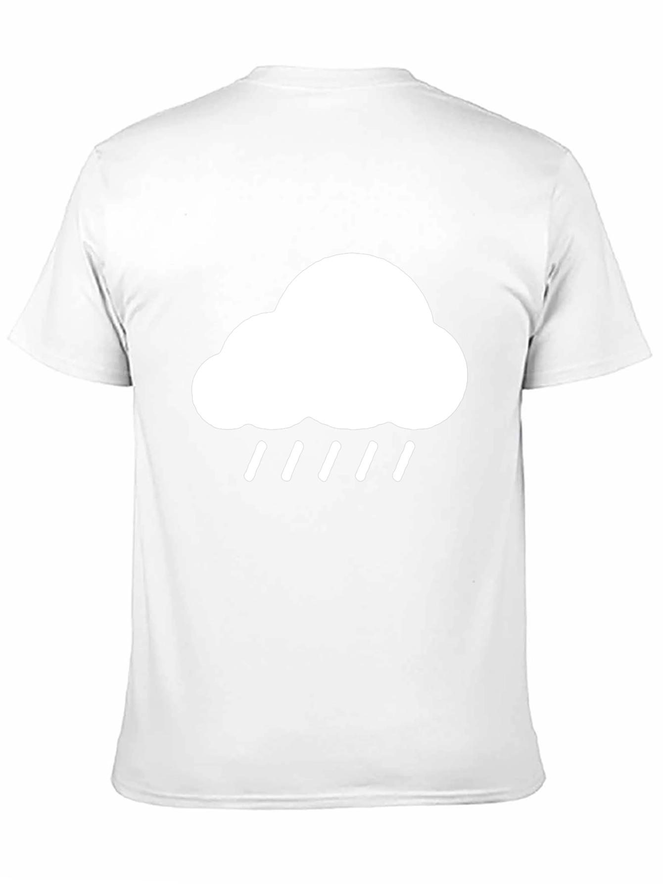 Cloud Rain Graphic Black T-Shirt