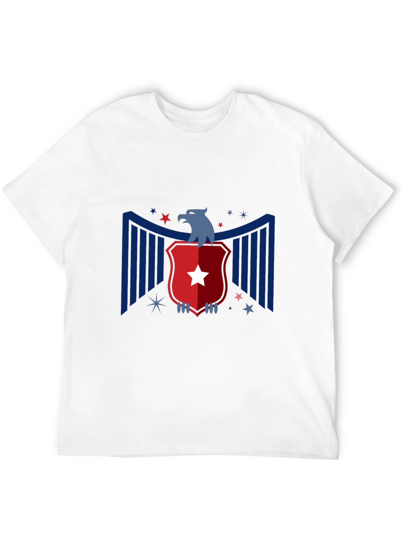 Patriotic Eagle Graphic Tee - Mens Black T-Shirt