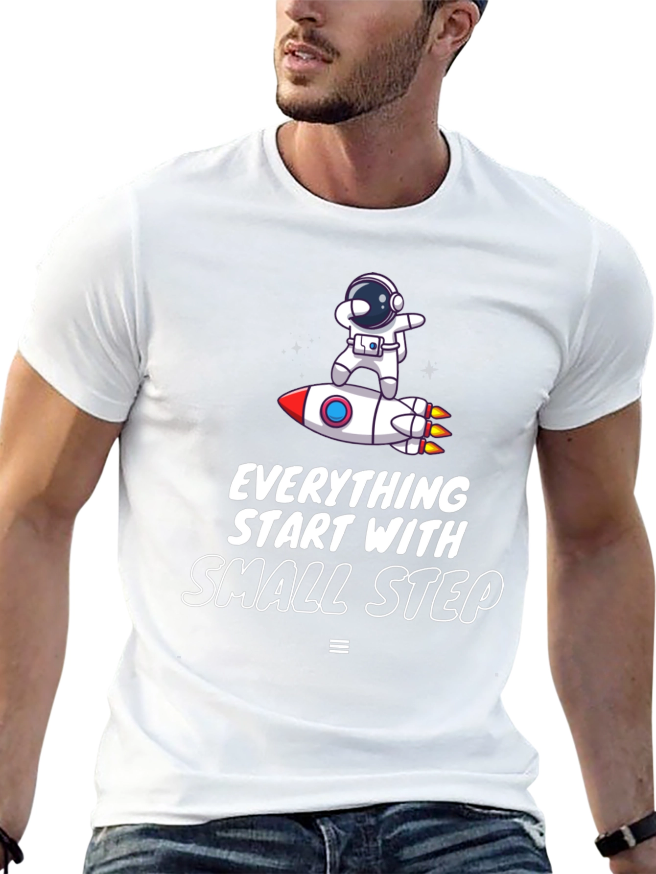 Astronaut Rocket Tee: Small Steps Matter