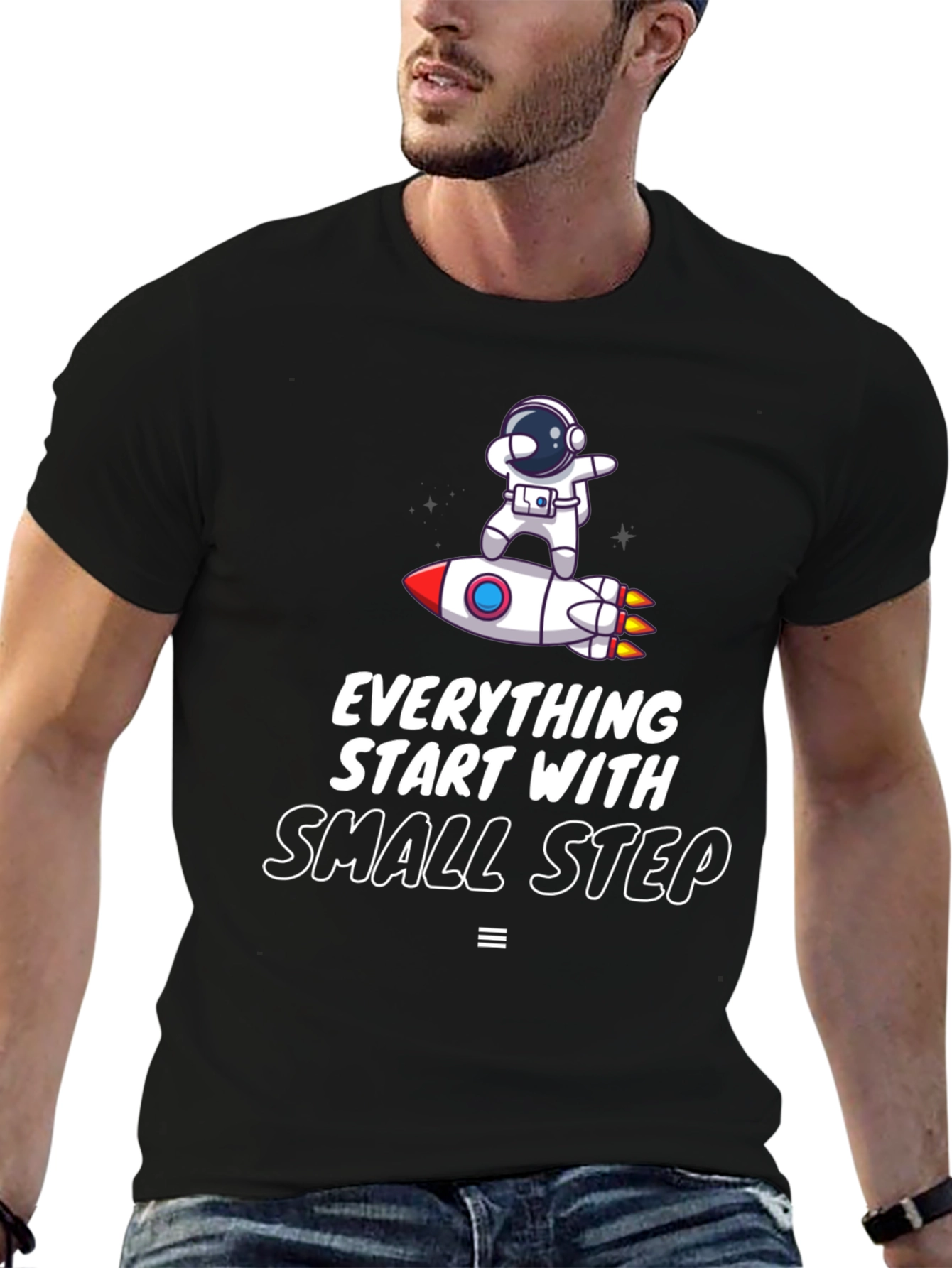 Astronaut Rocket Tee: Small Steps Matter