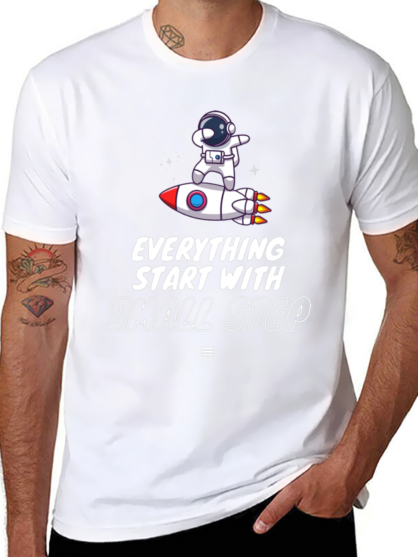Astronaut Rocket Tee: Small Steps Matter