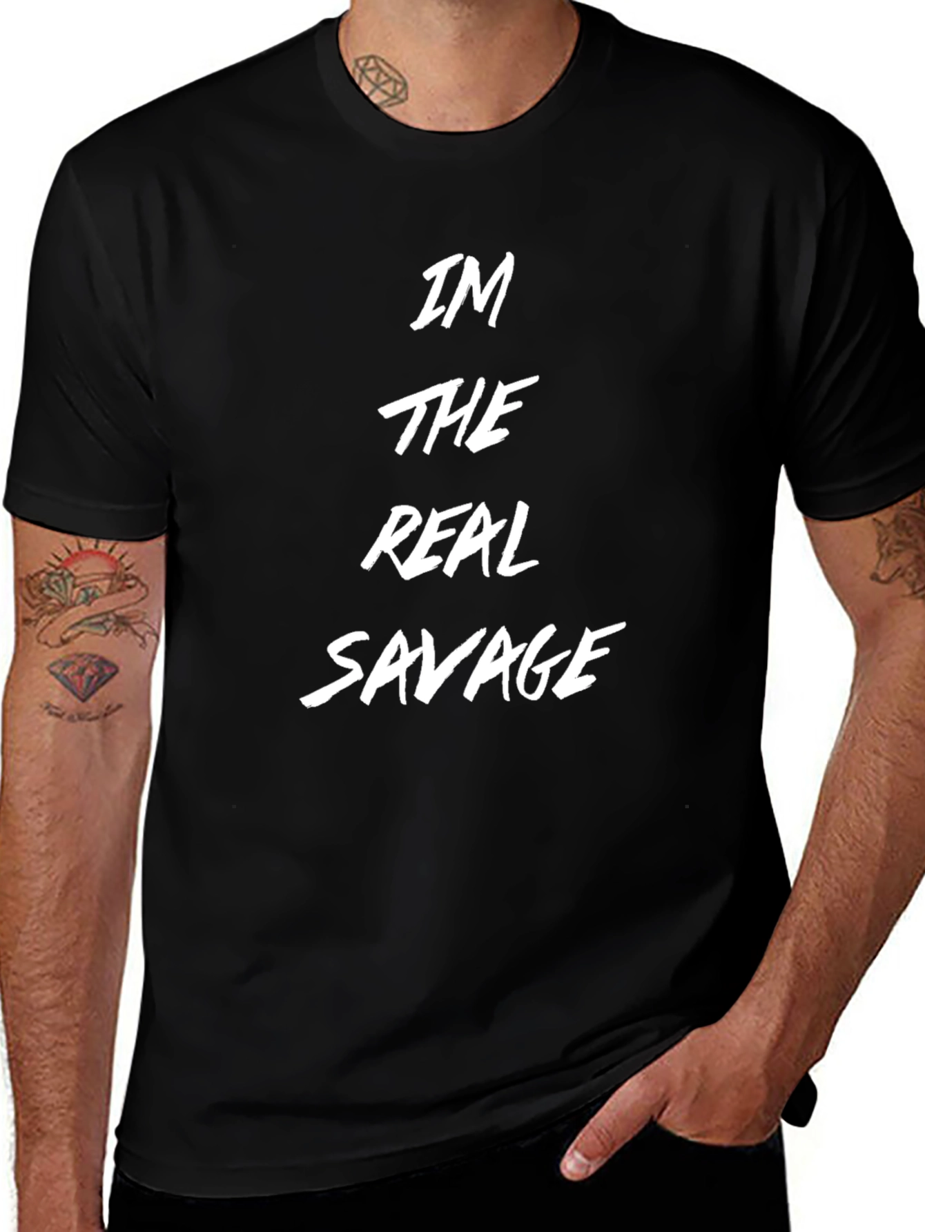 Im The Real Savage Black T-Shirt