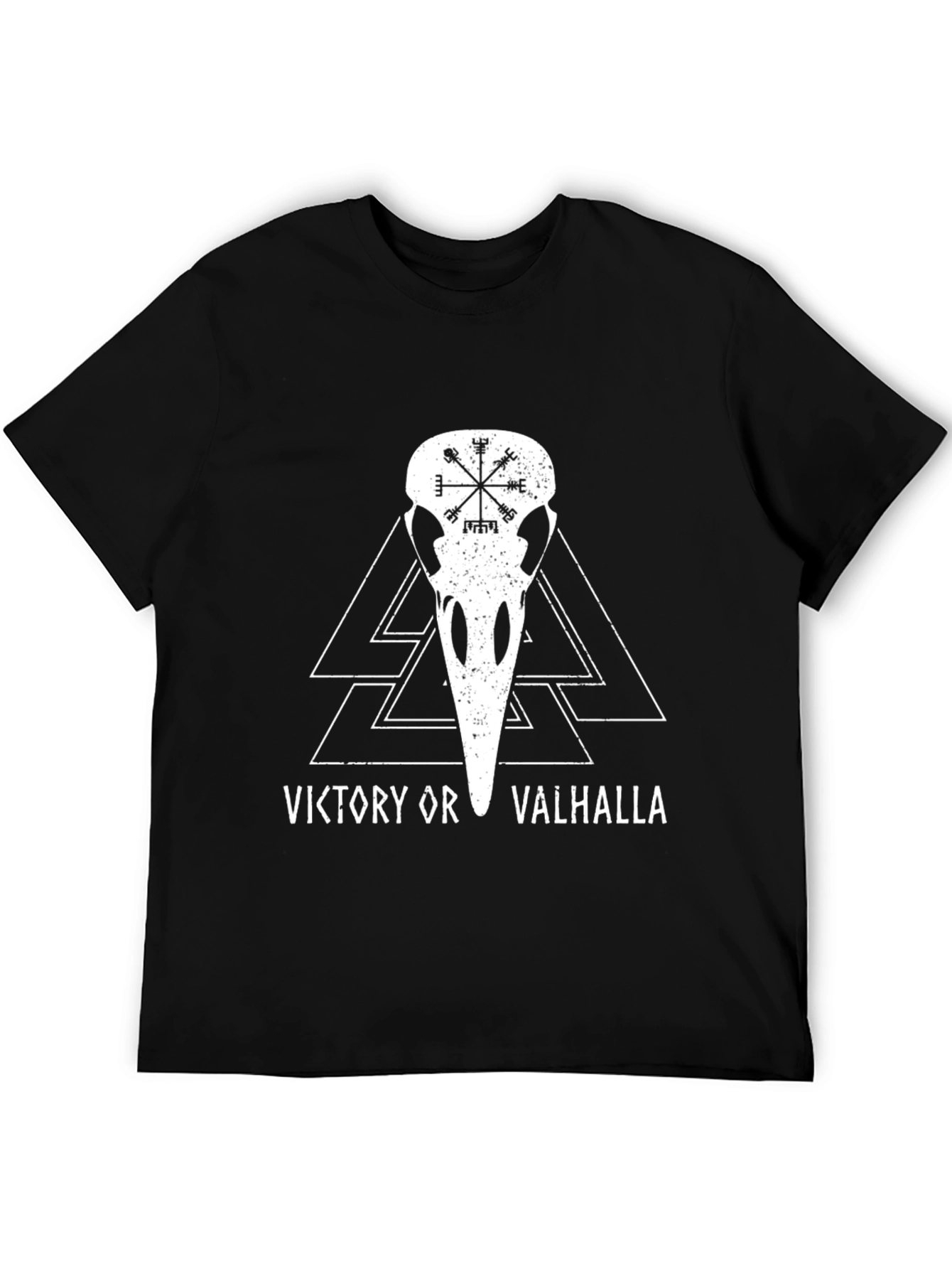 Viking Victory or Valhalla Raven Skull T-Shirt
