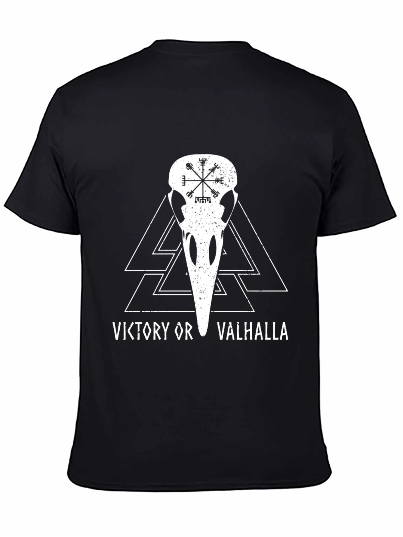 Viking Victory or Valhalla Raven Skull T-Shirt