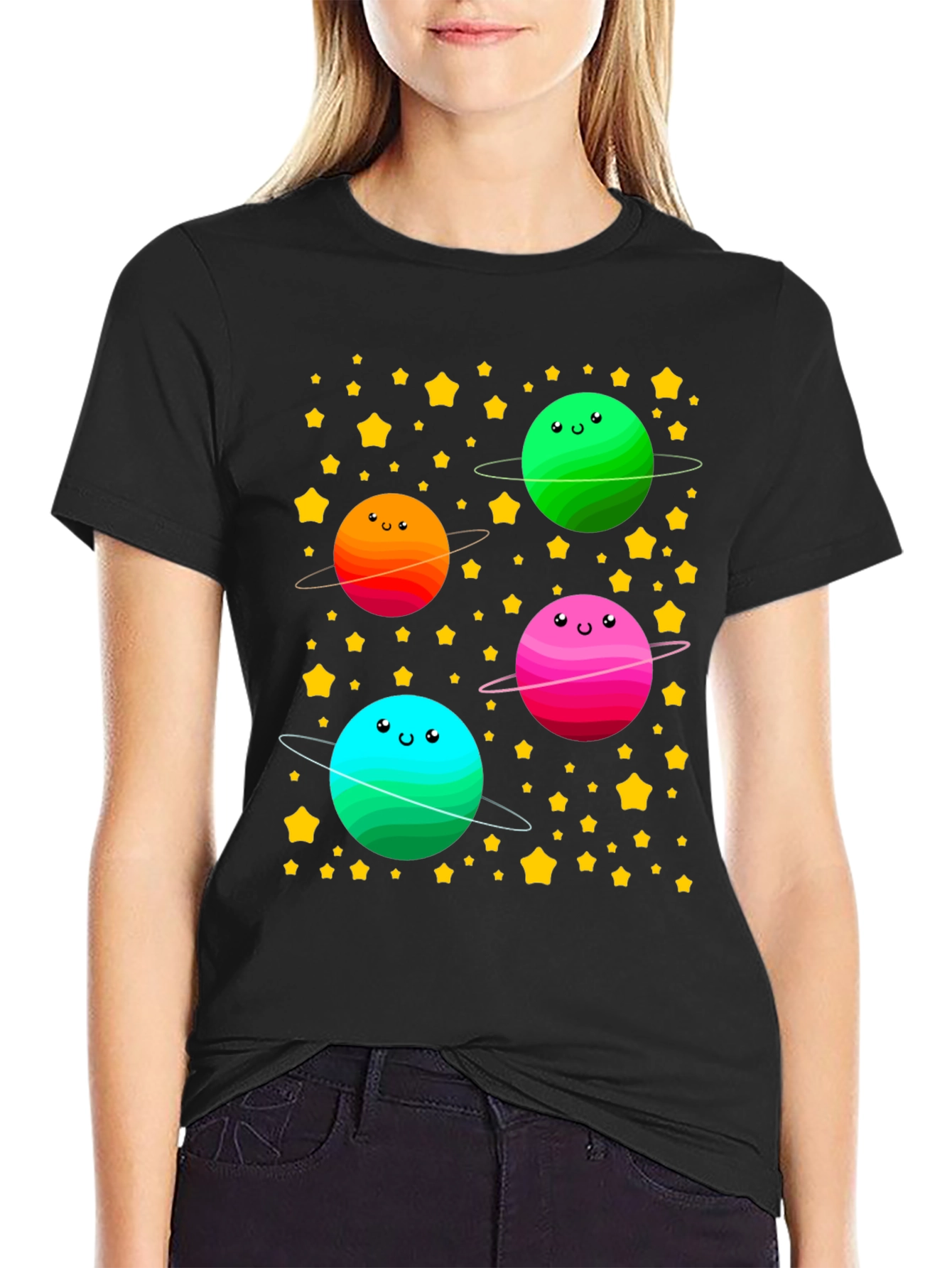Cute Planets T-Shirt - Space Lovers Tee
