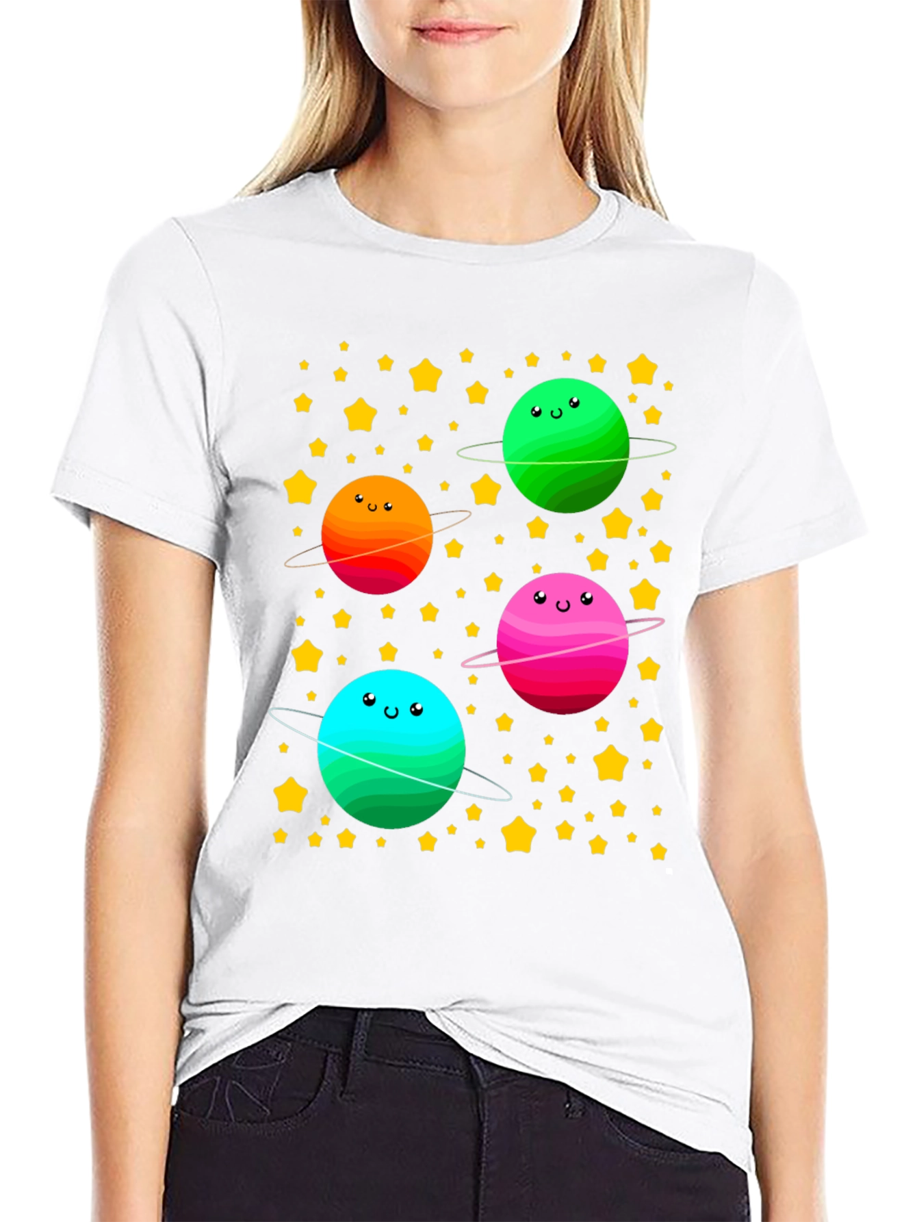 Cute Planets T-Shirt - Space Lovers Tee