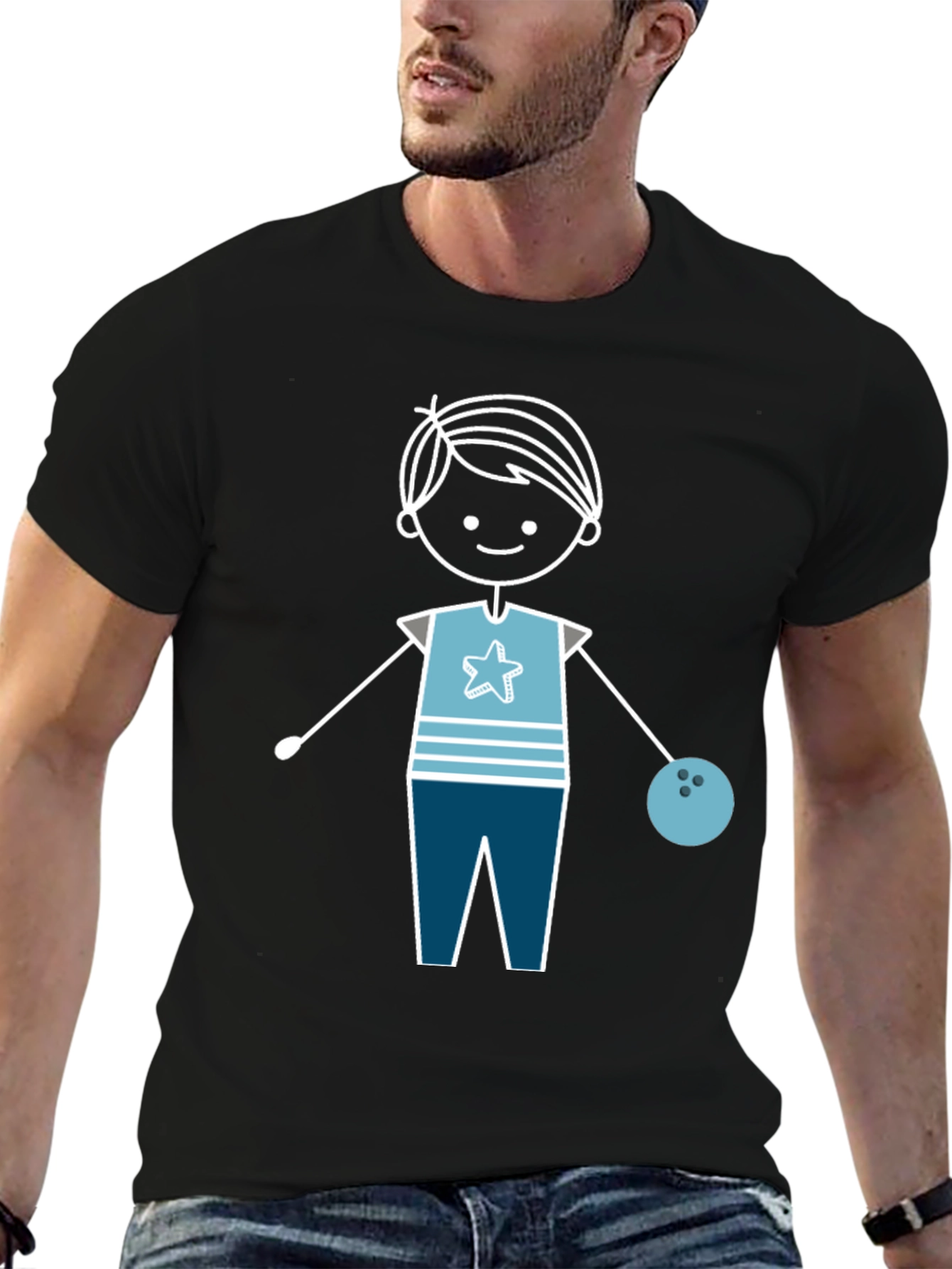 Stick Figure Bowler T-Shirt