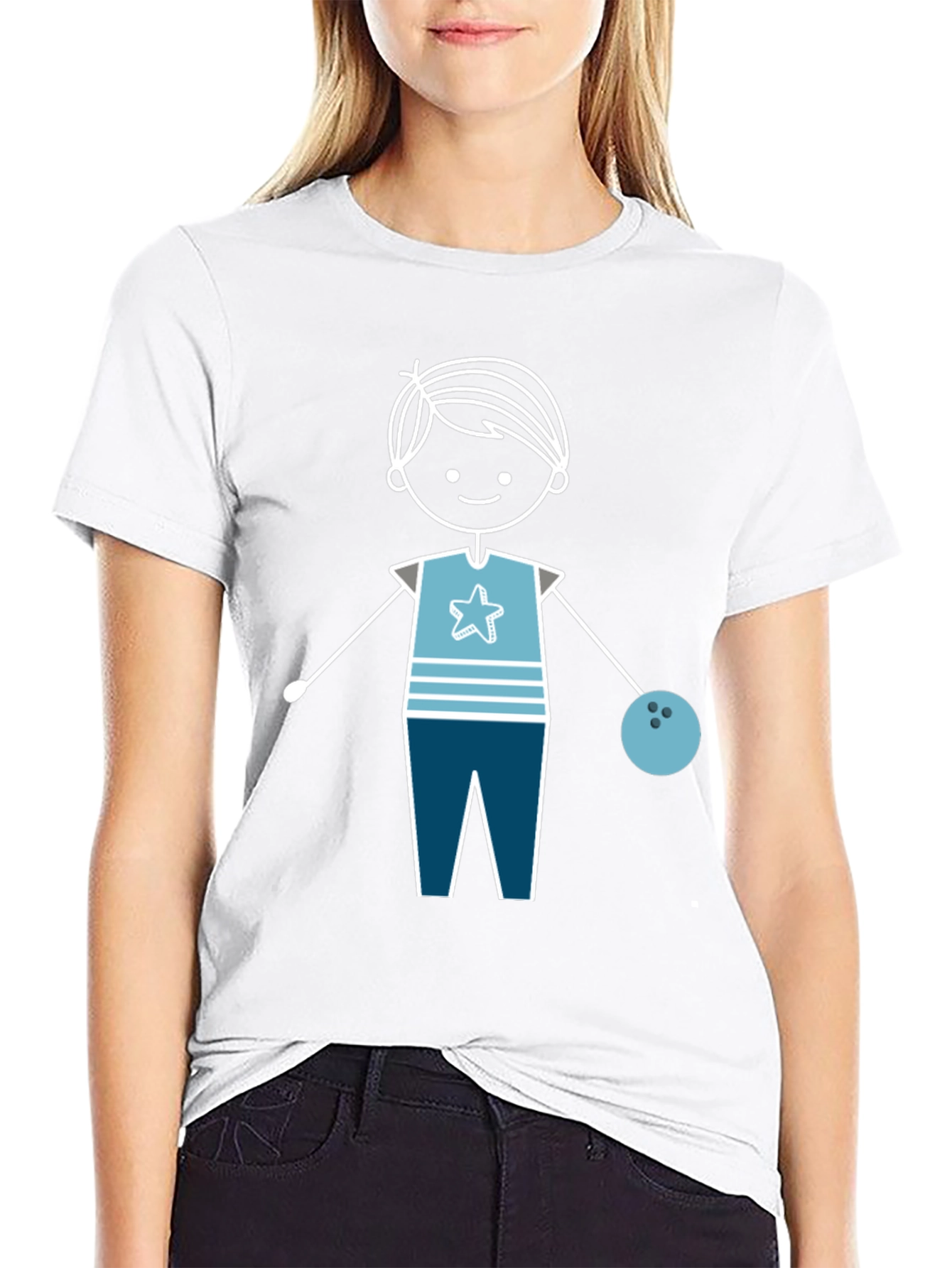 Stick Figure Bowler T-Shirt