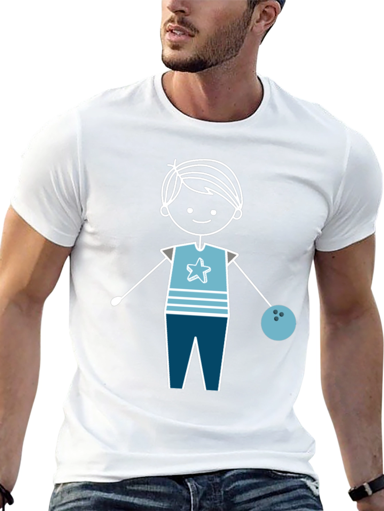 Stick Figure Bowler T-Shirt