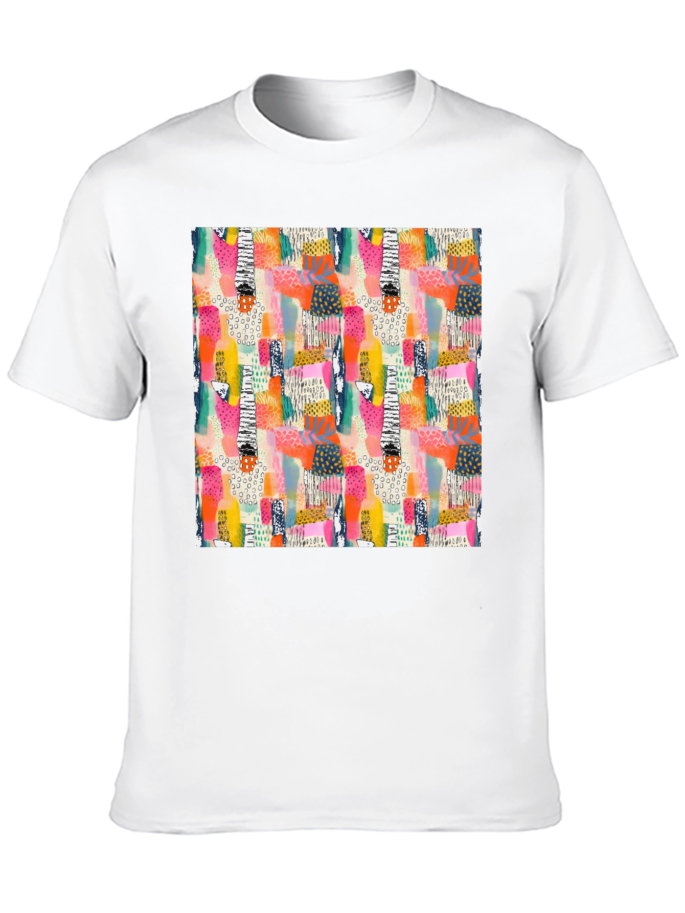 Abstract Pattern Black T-Shirt