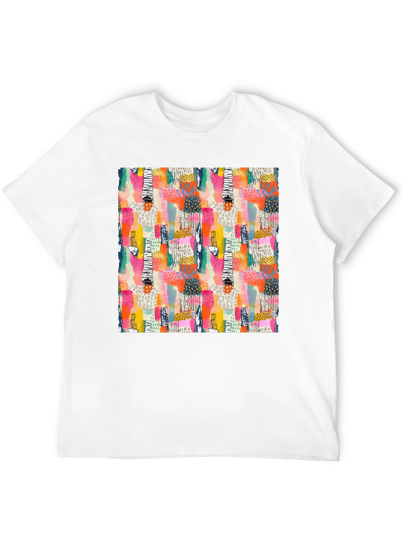 Abstract Pattern Black T-Shirt