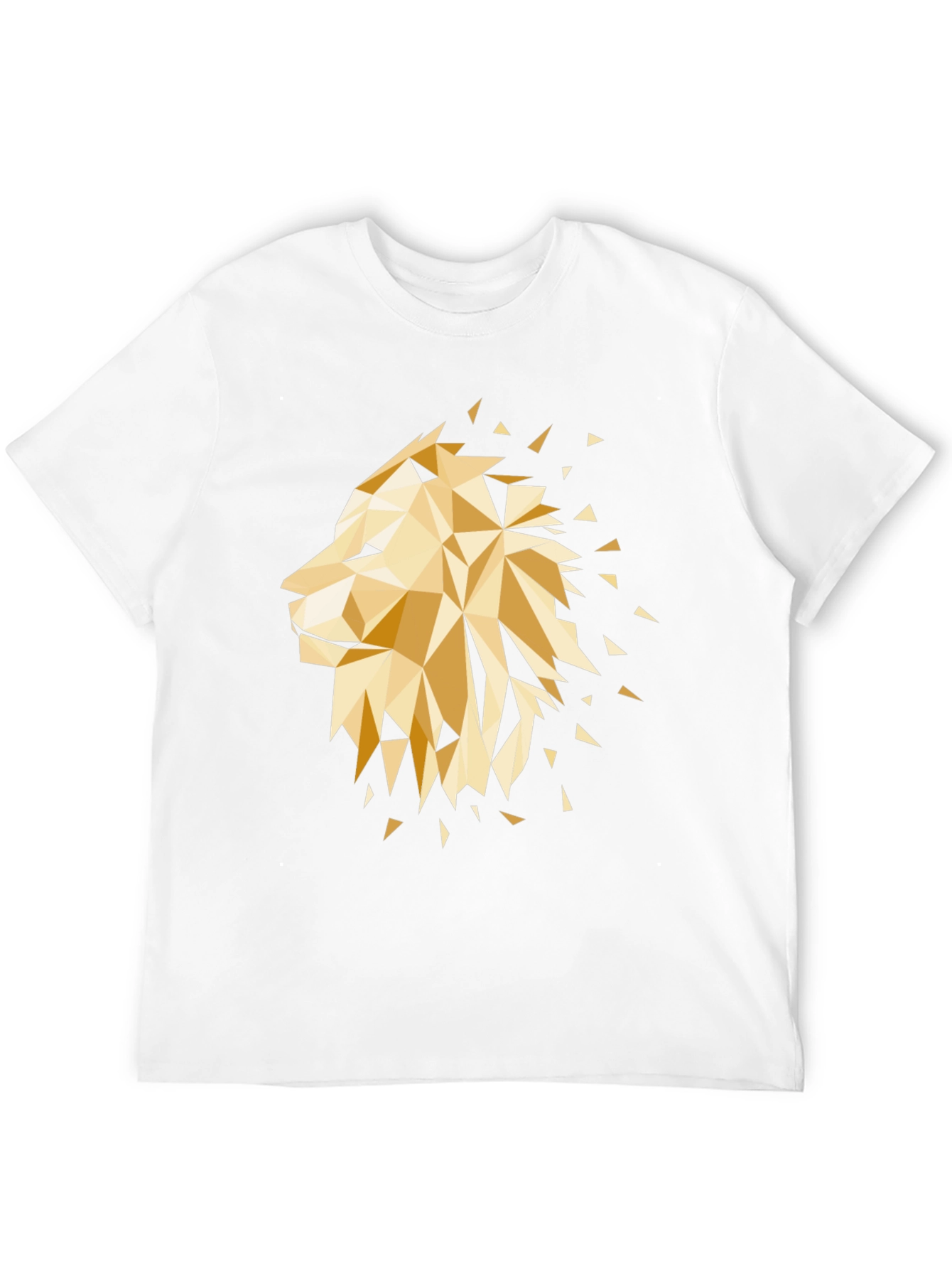 Geometric Lion Graphic Tee - Black