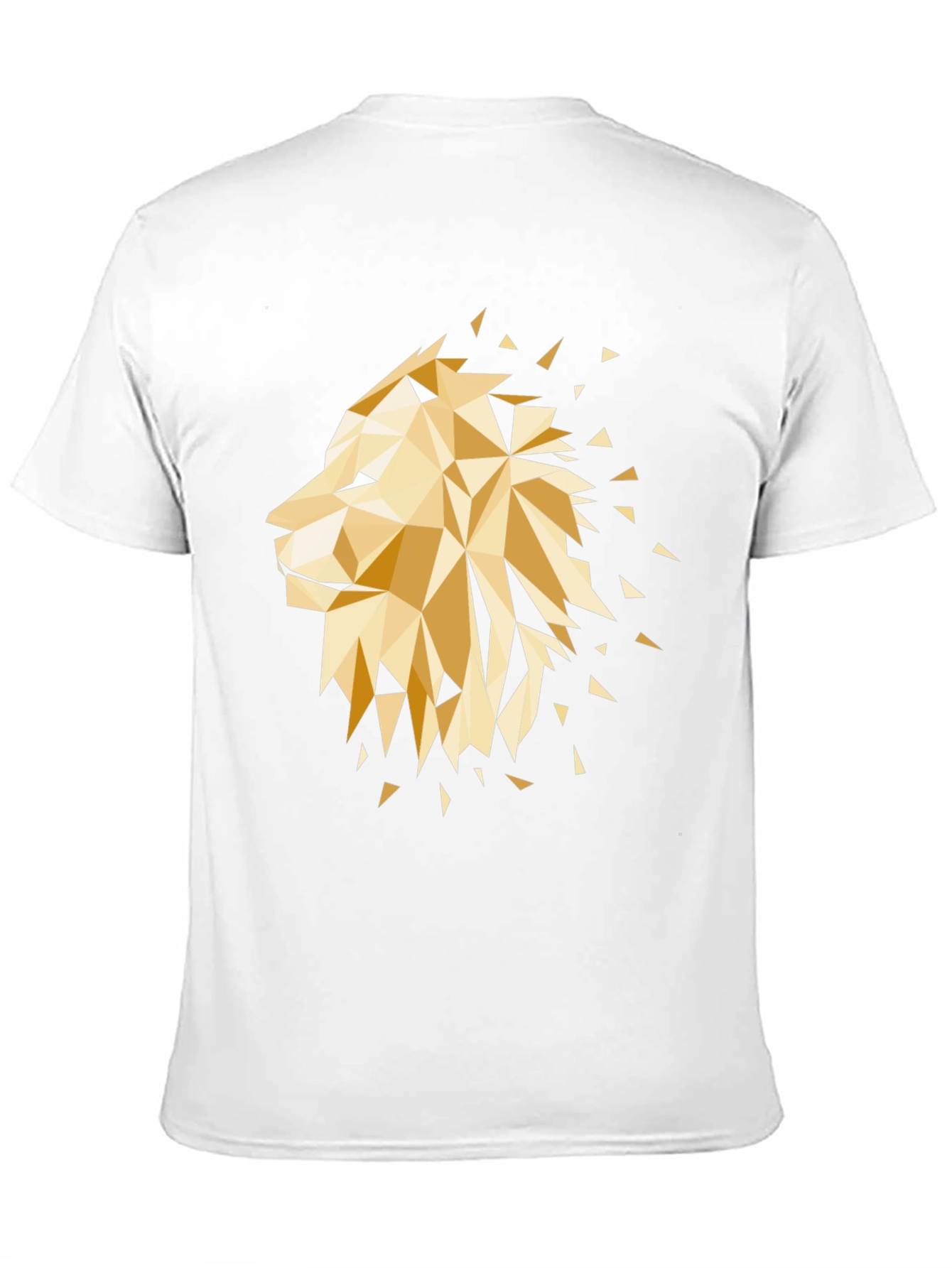 Geometric Lion Graphic Tee - Black