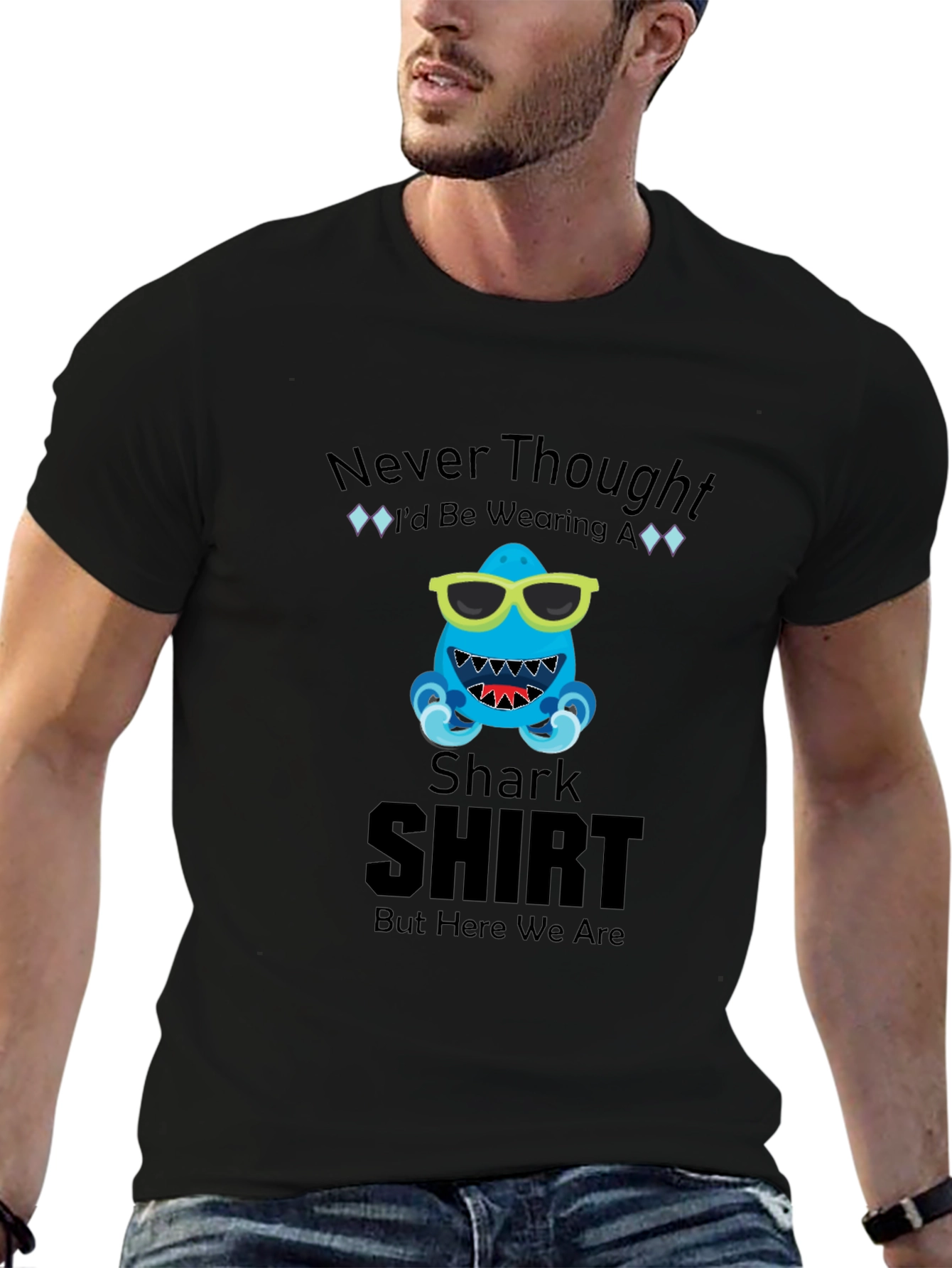 Novelty Shark Shirt - Funny Graphic Tee
