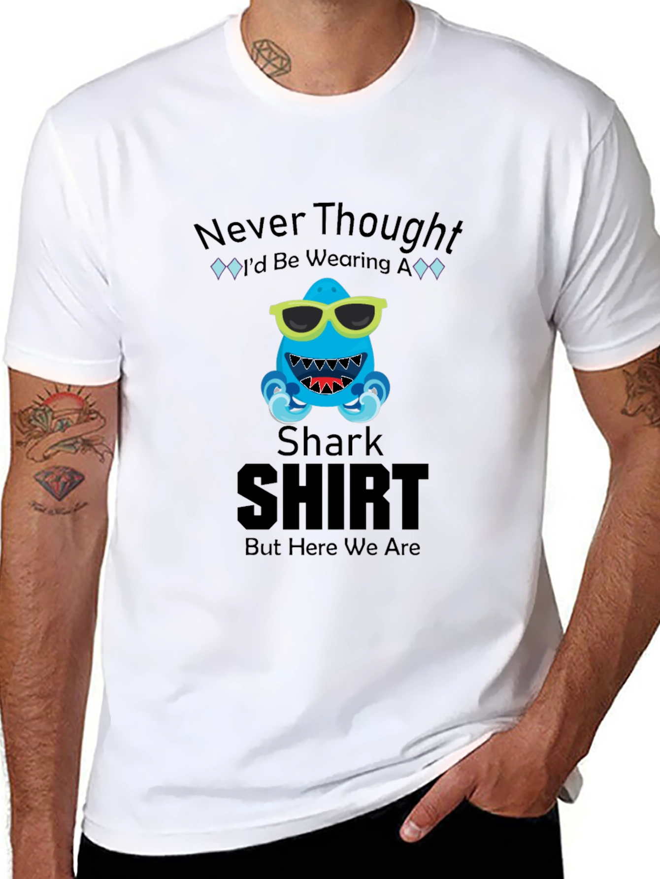 Novelty Shark Shirt - Funny Graphic Tee