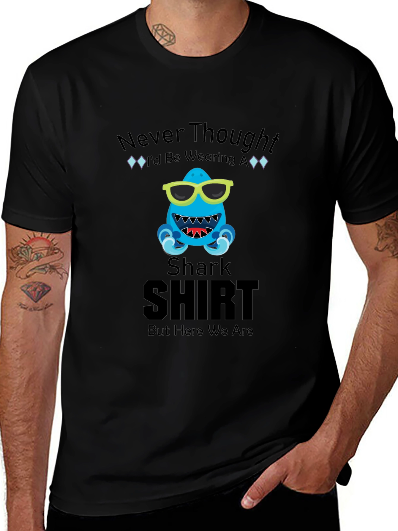 Novelty Shark Shirt - Funny Graphic Tee