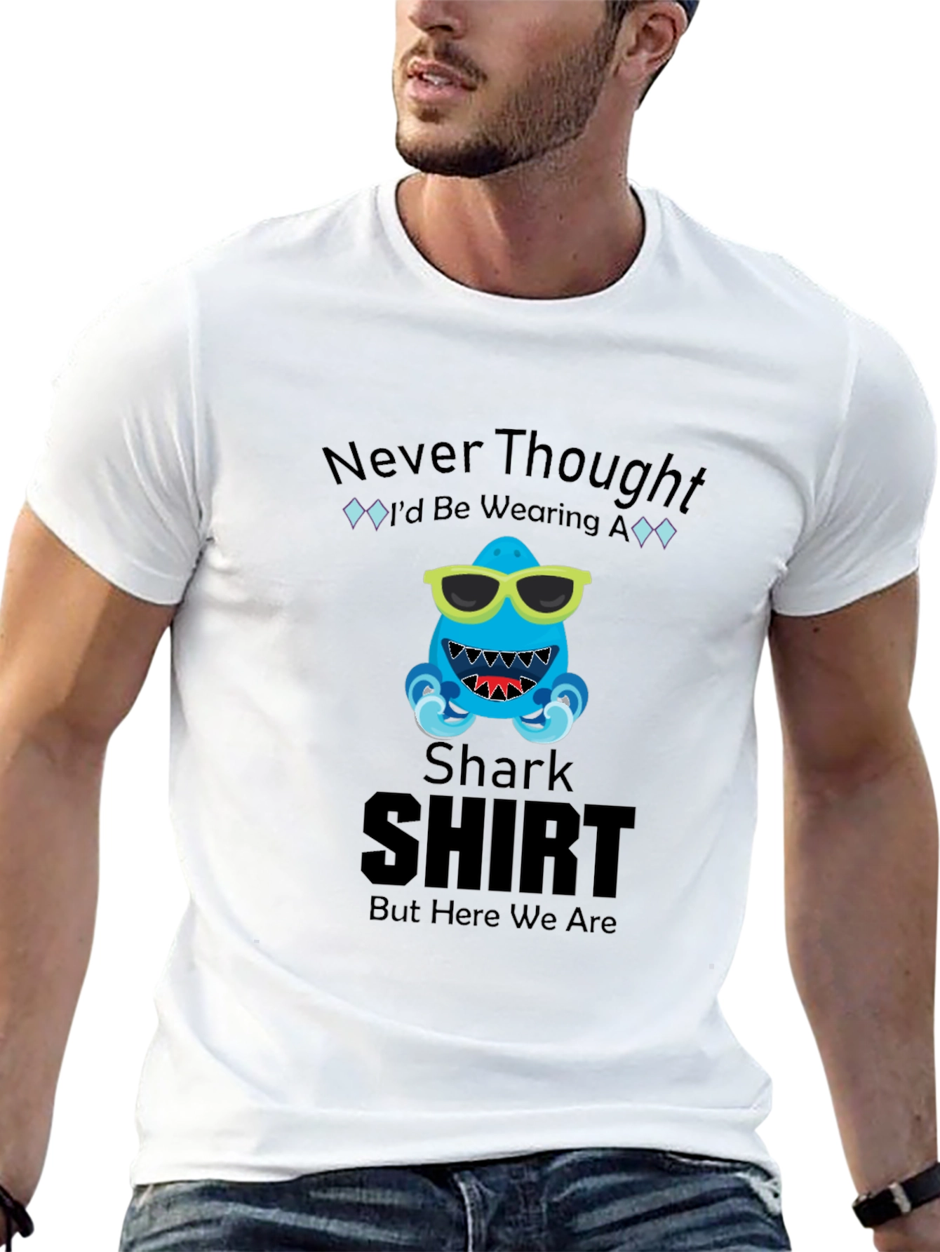Novelty Shark Shirt - Funny Graphic Tee
