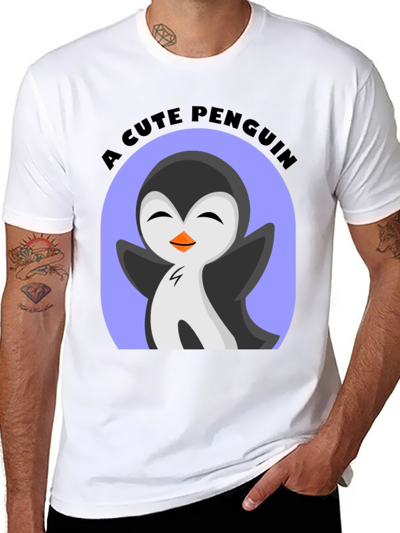 Cute Penguin Graphic T-Shirt