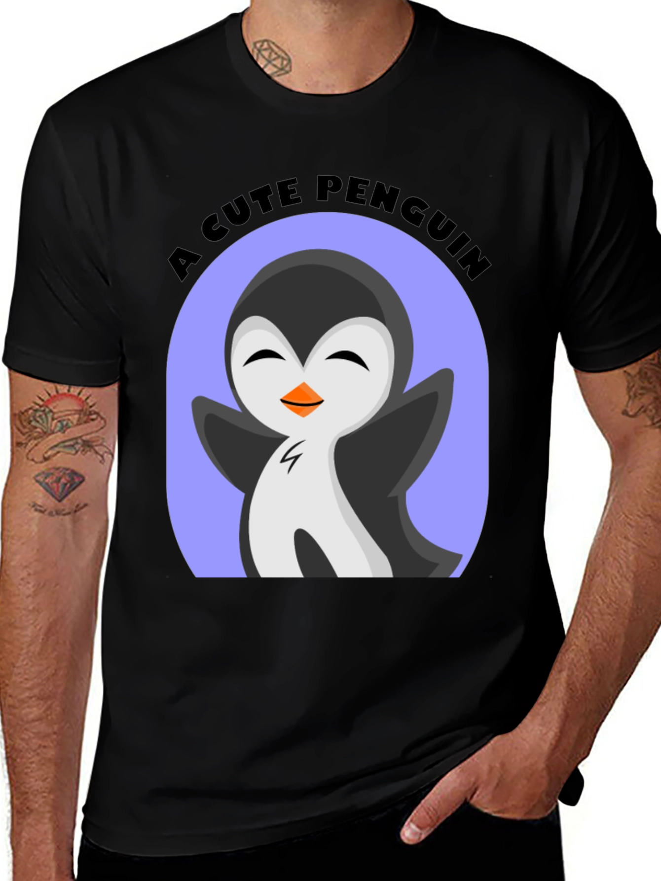 Cute Penguin Graphic T-Shirt