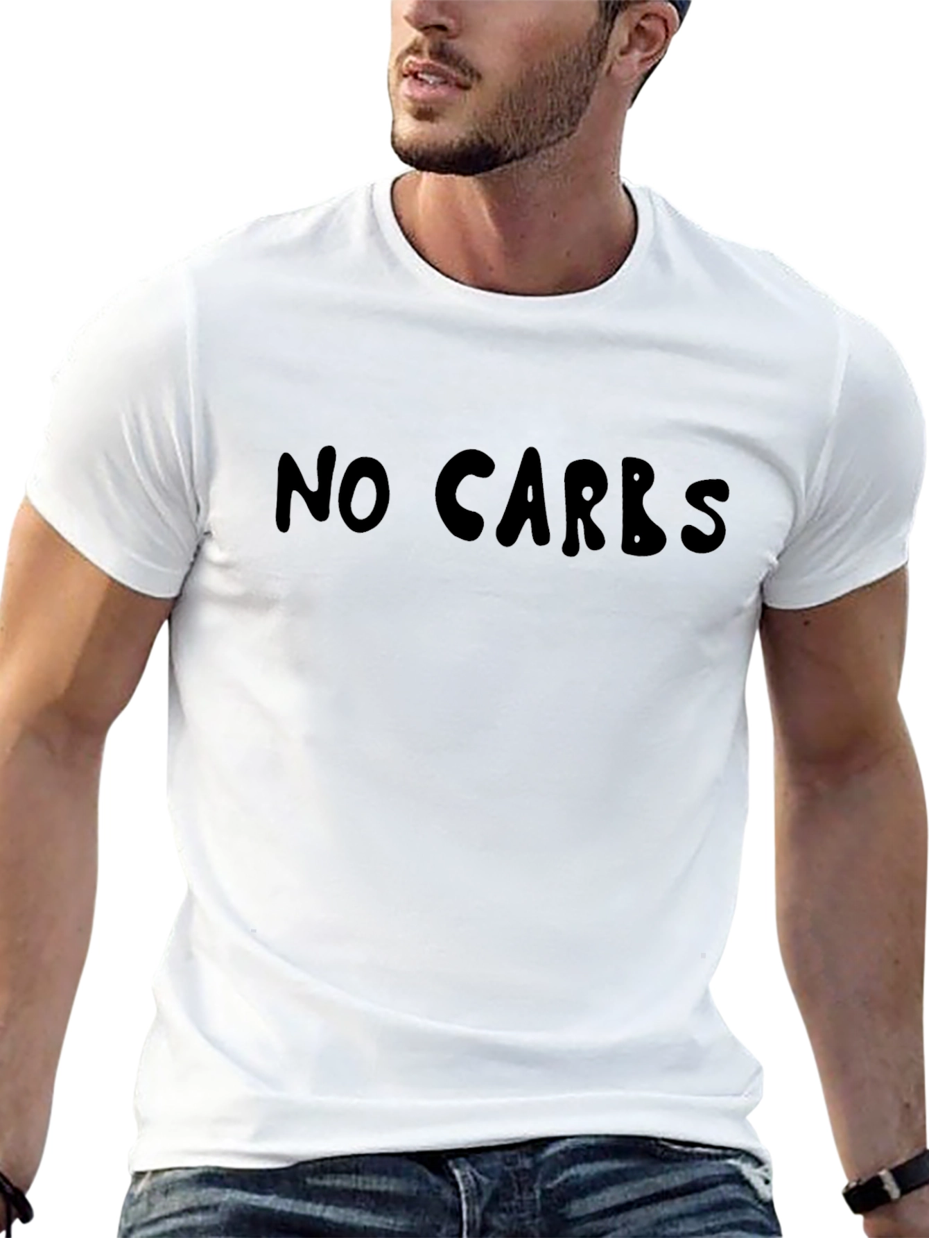 No Carbs Black T-Shirt - Keto Diet Apparel