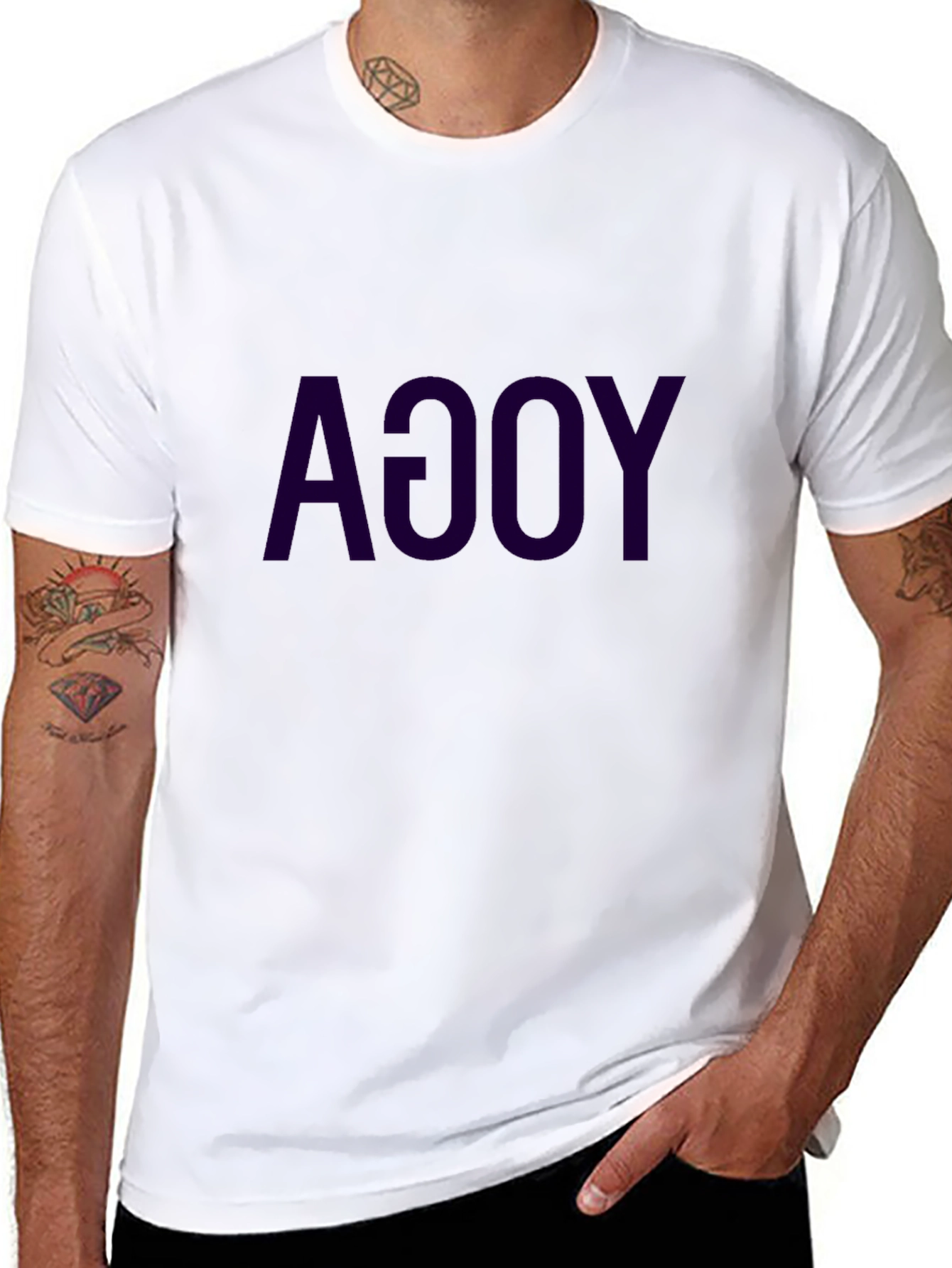 Yoga T-Shirt: Mens Black Graphic Tee