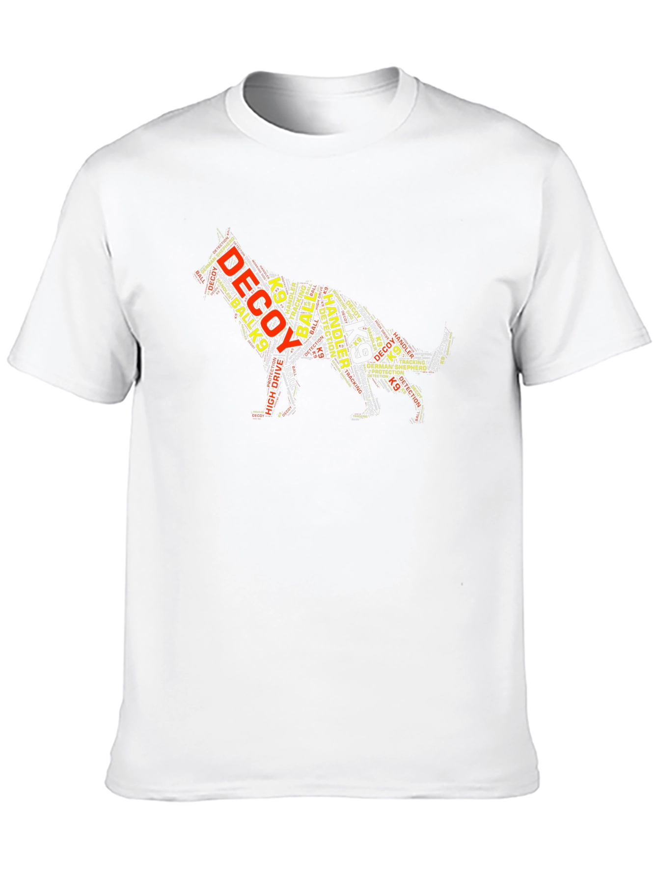 K9 German Shepherd Word Art Graphic T-Shirt