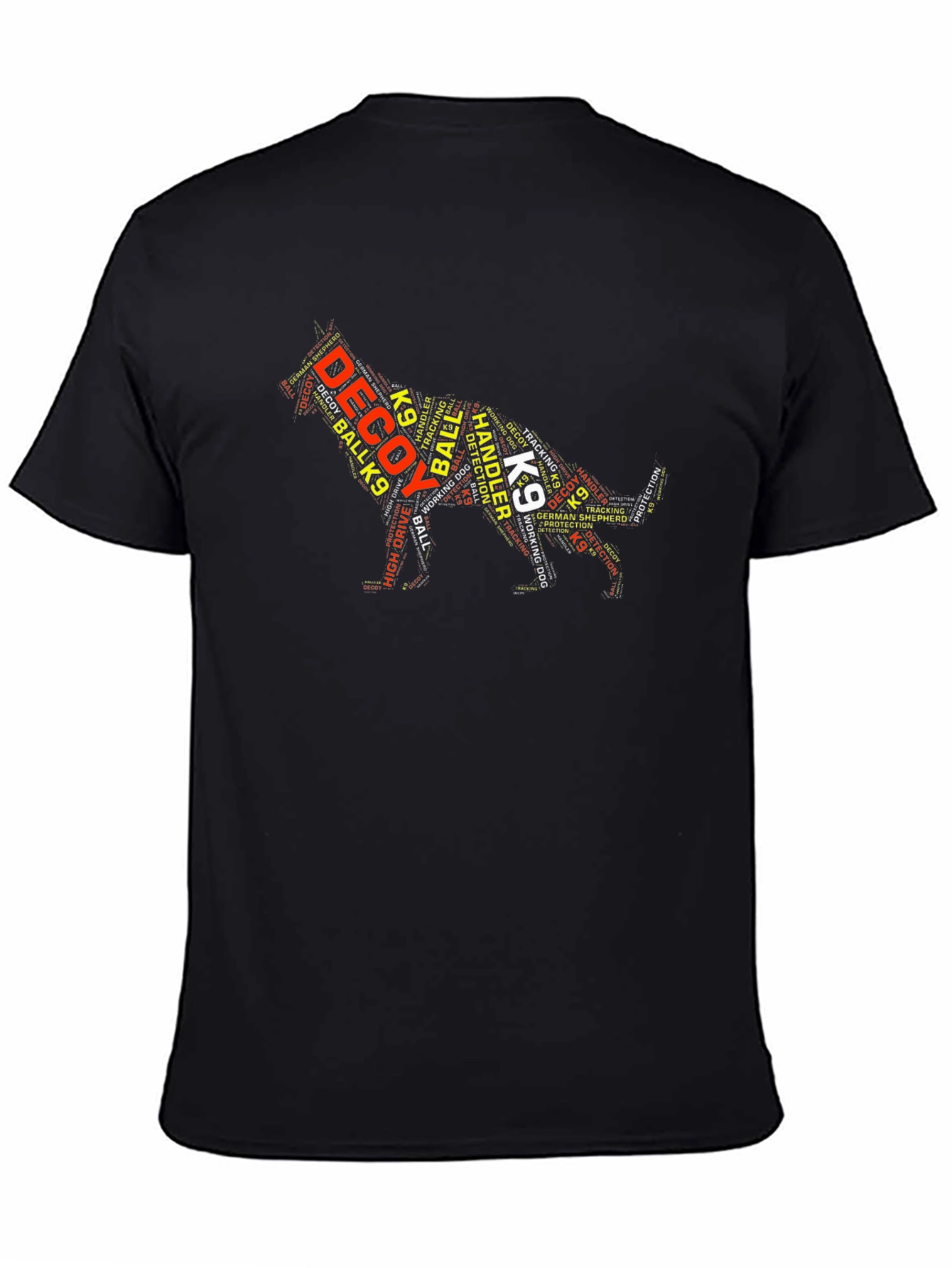 K9 German Shepherd Word Art Graphic T-Shirt