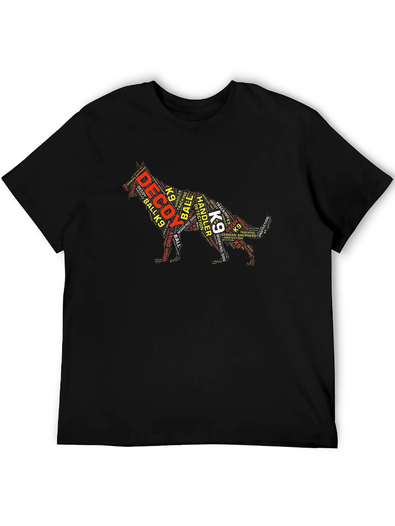 K9 German Shepherd Word Art Graphic T-Shirt