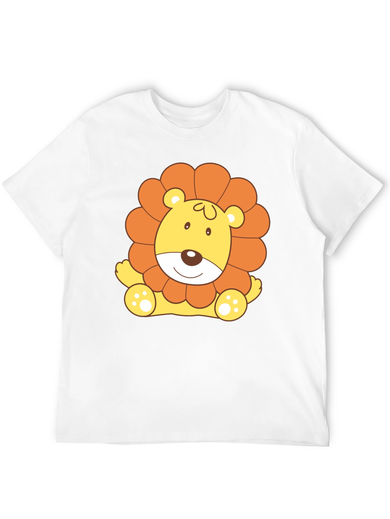 Cute Lion Graphic Tee - Black T-Shirt