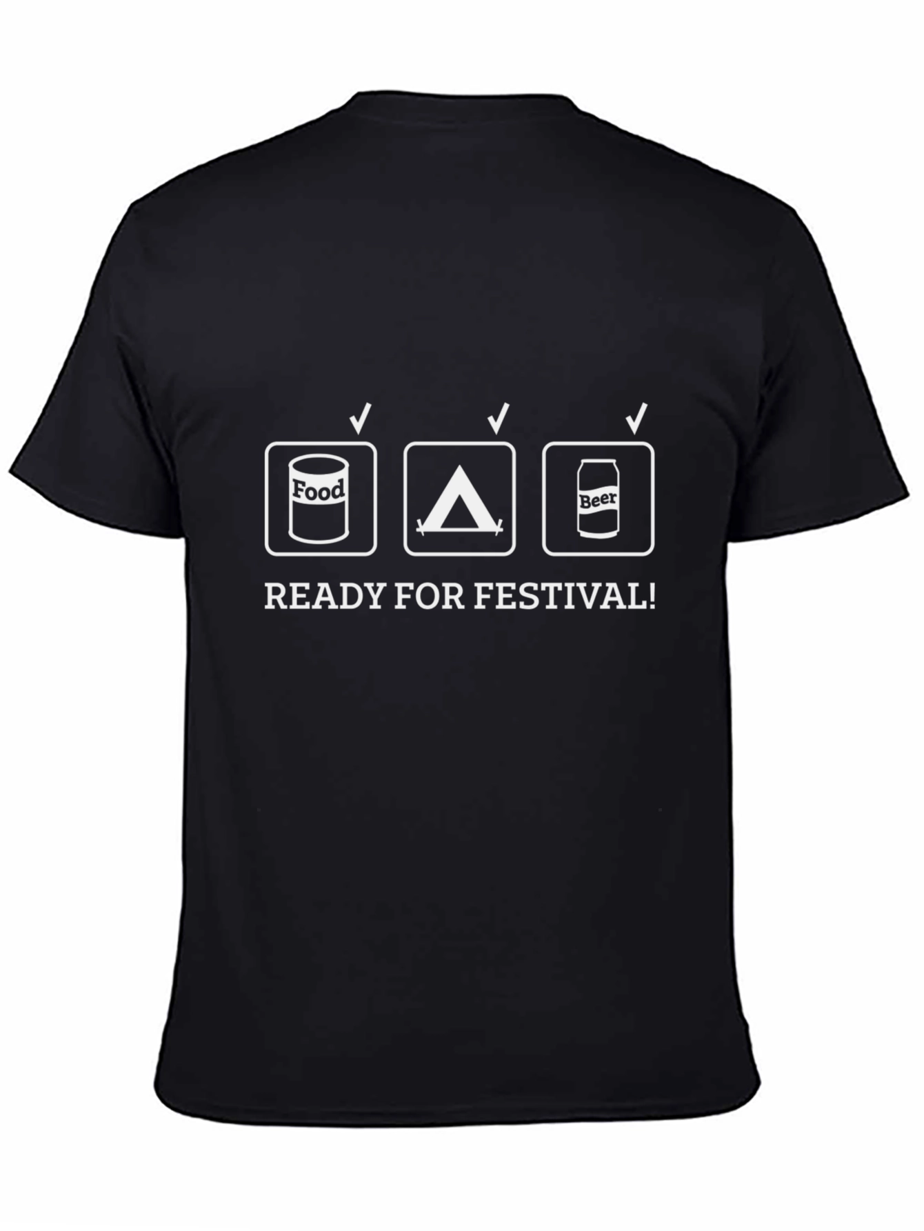 Festival Ready T-Shirt: Food Tent Beer Checklist