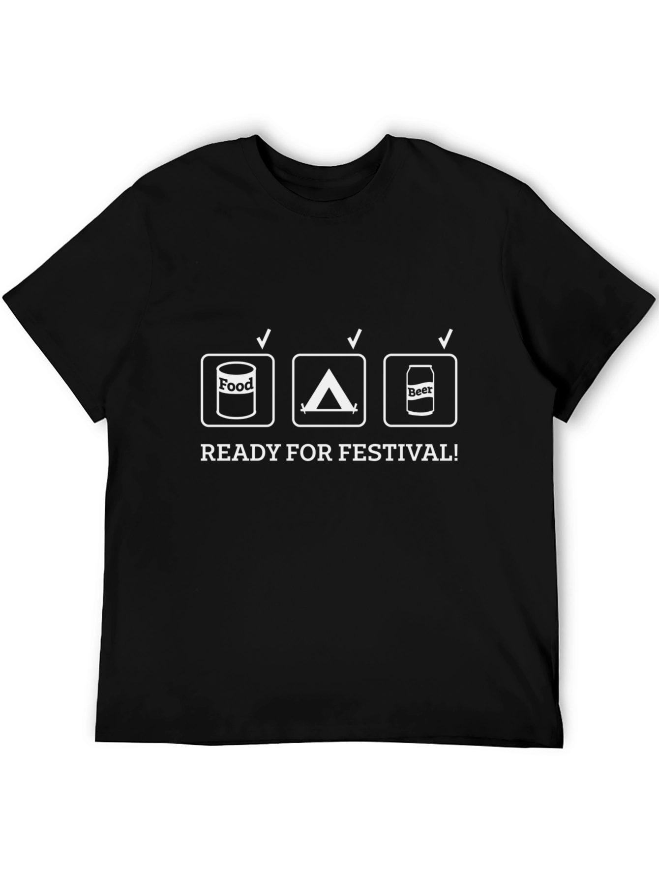 Festival Ready T-Shirt: Food Tent Beer Checklist