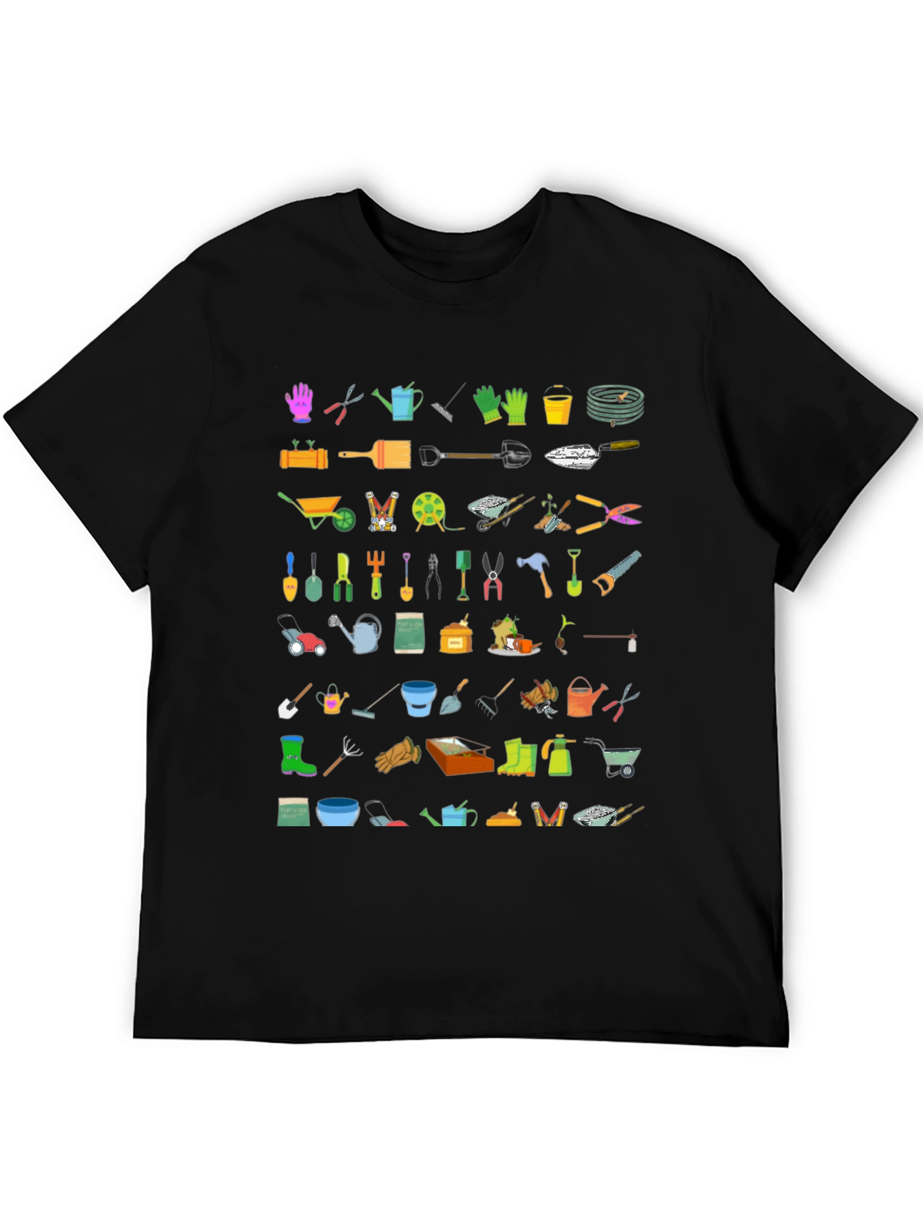 Gardening Tool Print Tee - Stylish & Functional
