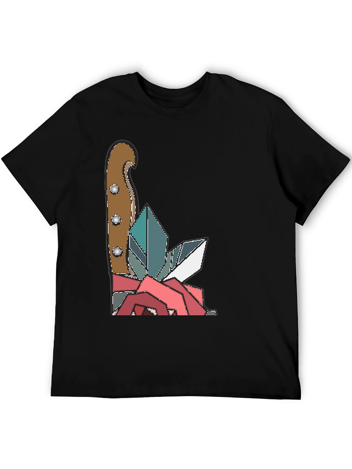 Knife & Crystal Geometric Graphic Tee