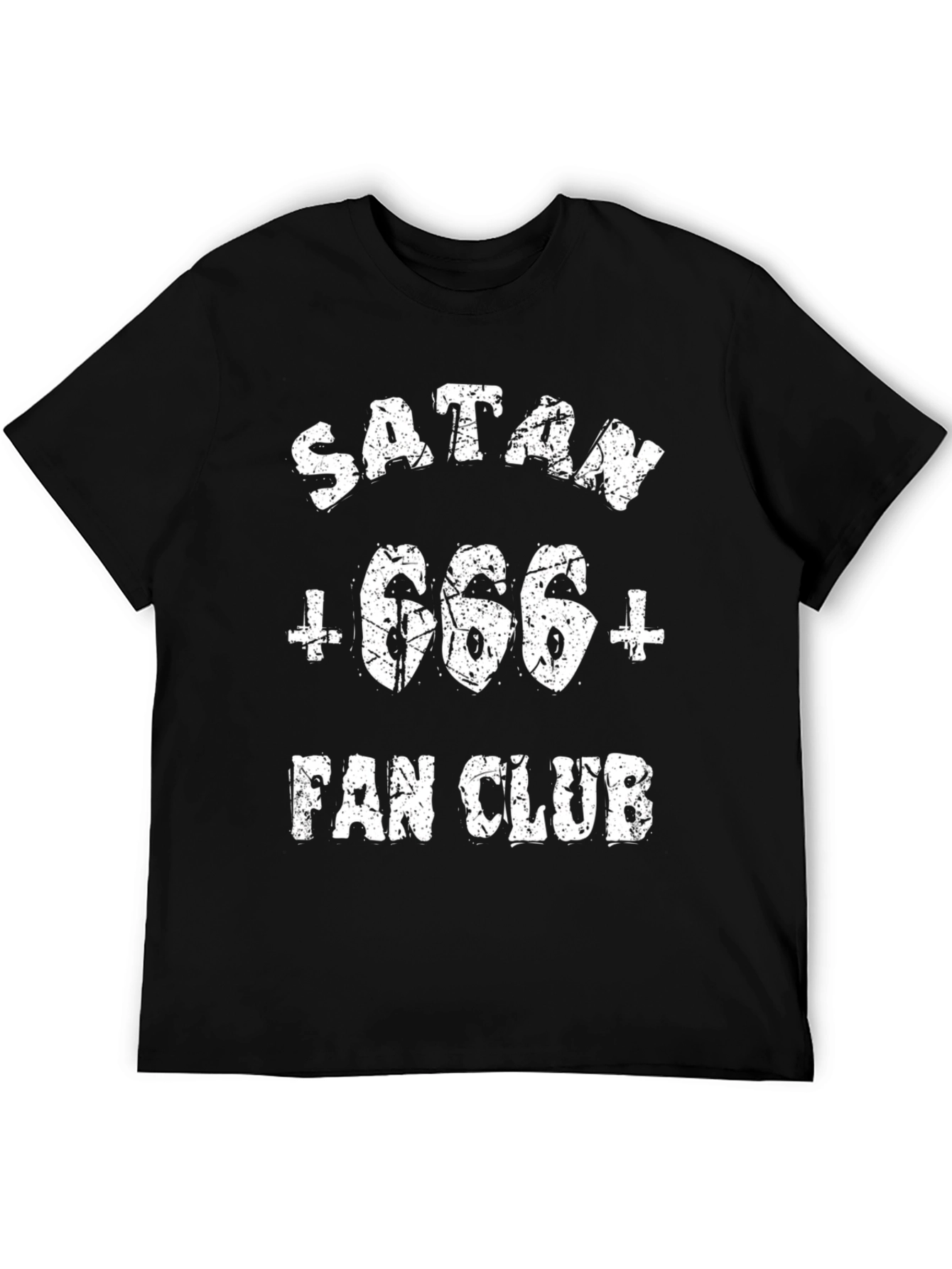 Satan 666 Fan Club Graphic T-Shirt - Black