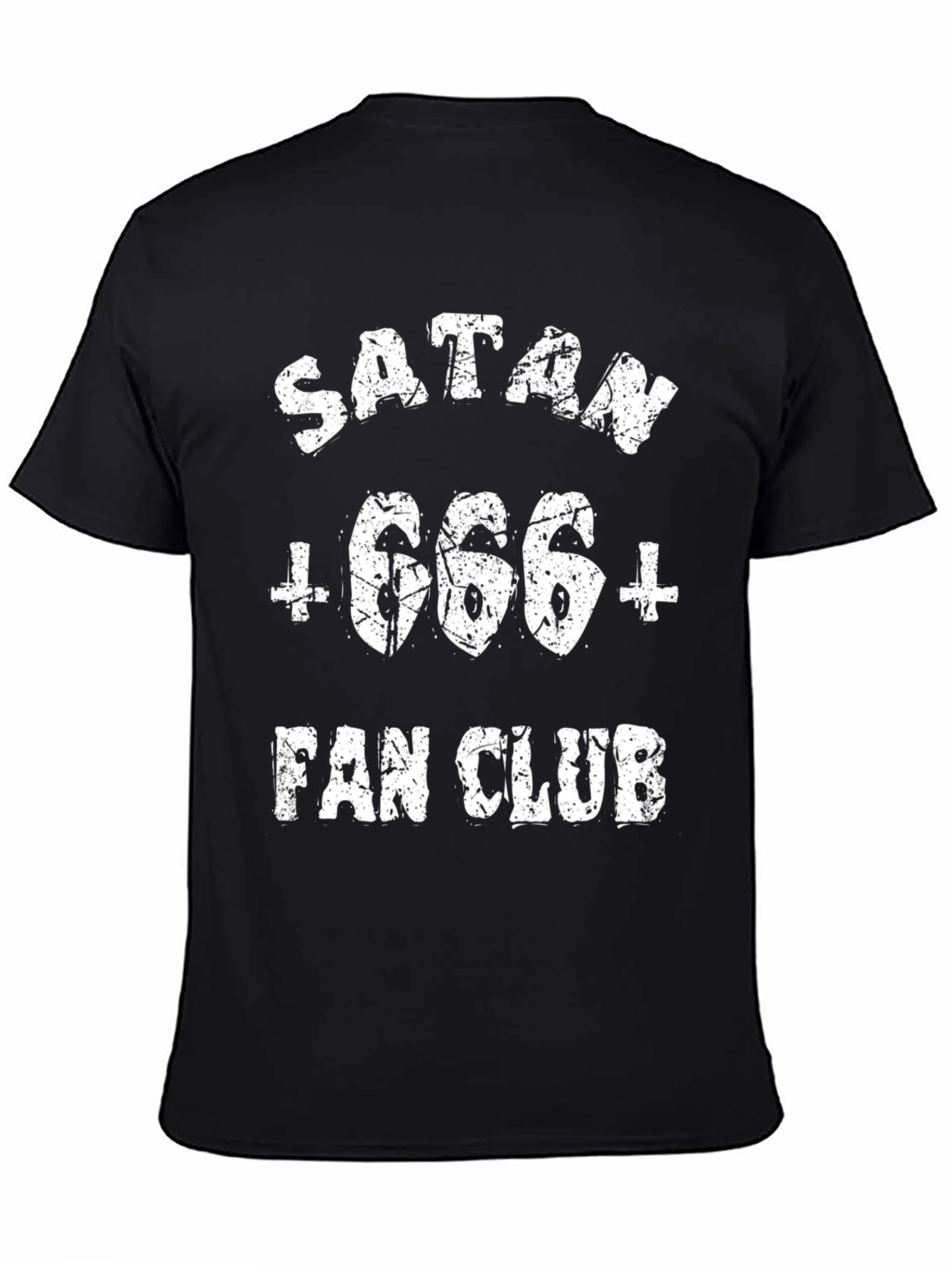Satan 666 Fan Club Graphic T-Shirt - Black