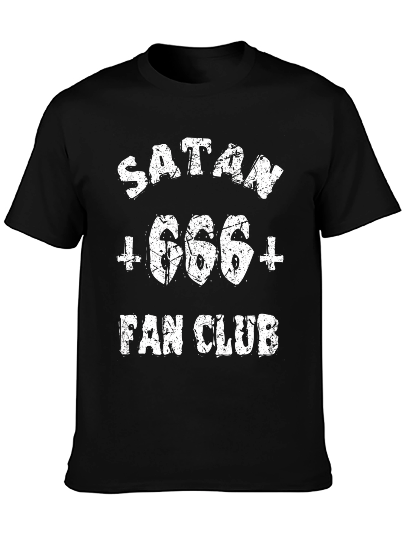 Satan 666 Fan Club Graphic T-Shirt - Black
