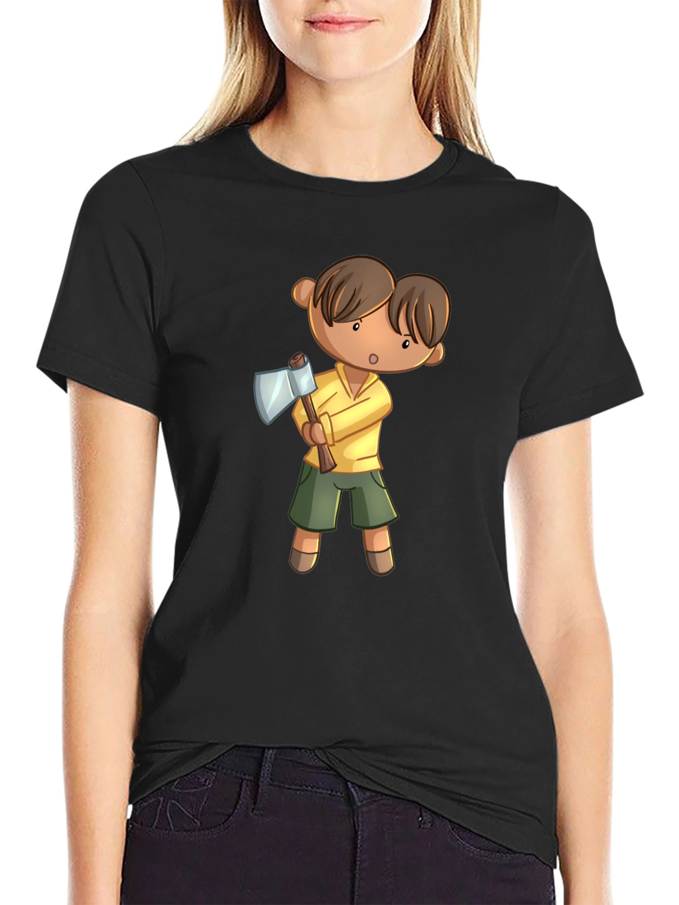 Cartoon Axe Man T-Shirt