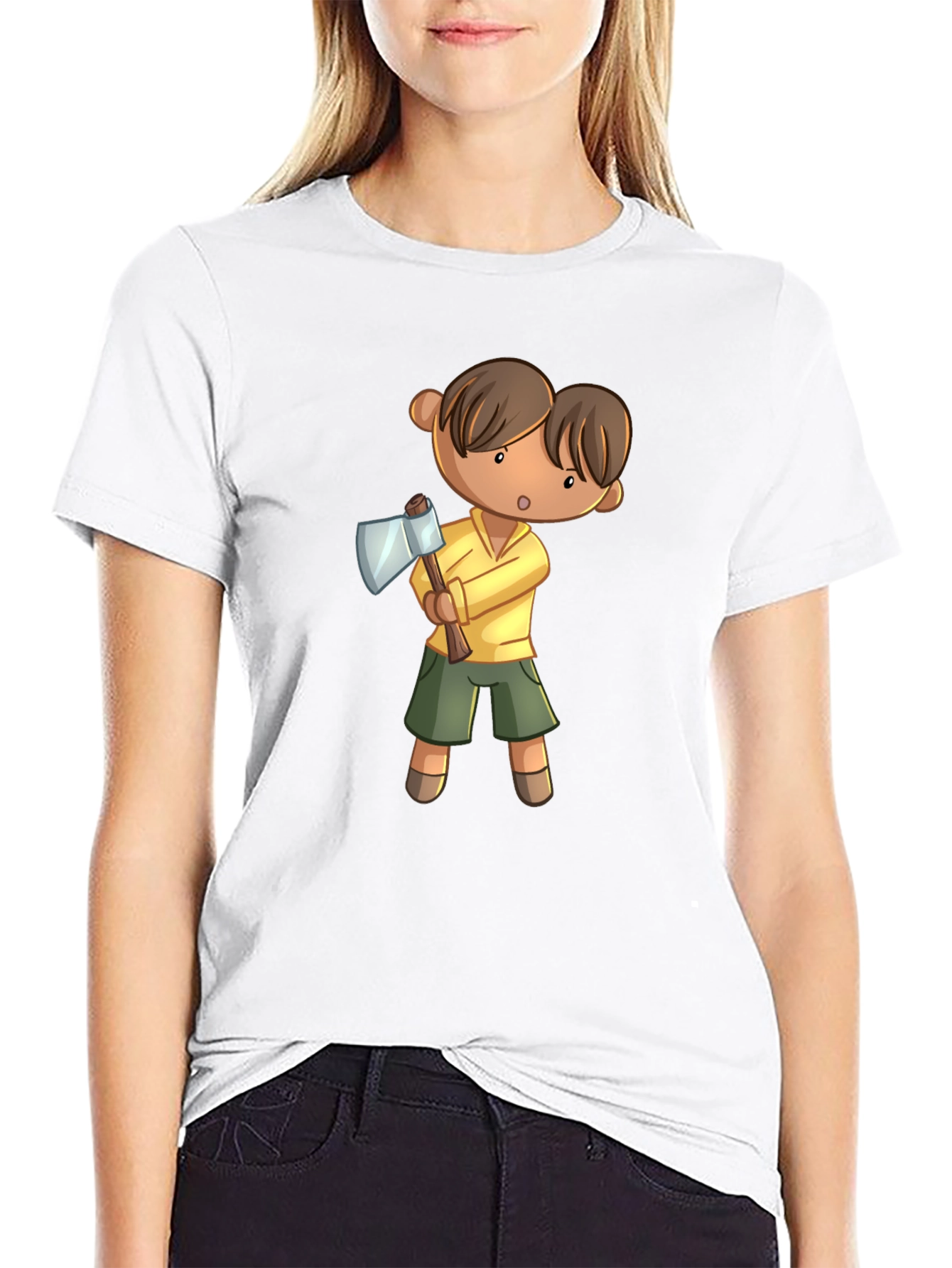 Cartoon Axe Man T-Shirt