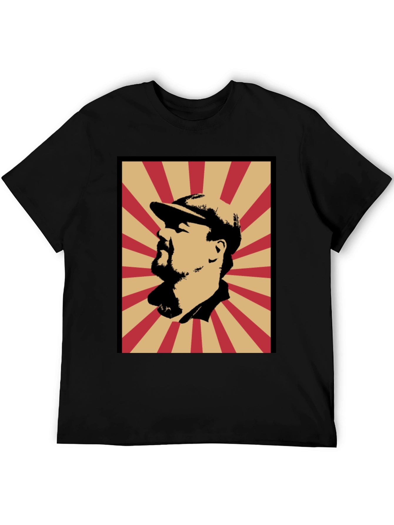 Retro Graphic Tee - Man Silhouette with Beanie Hat
