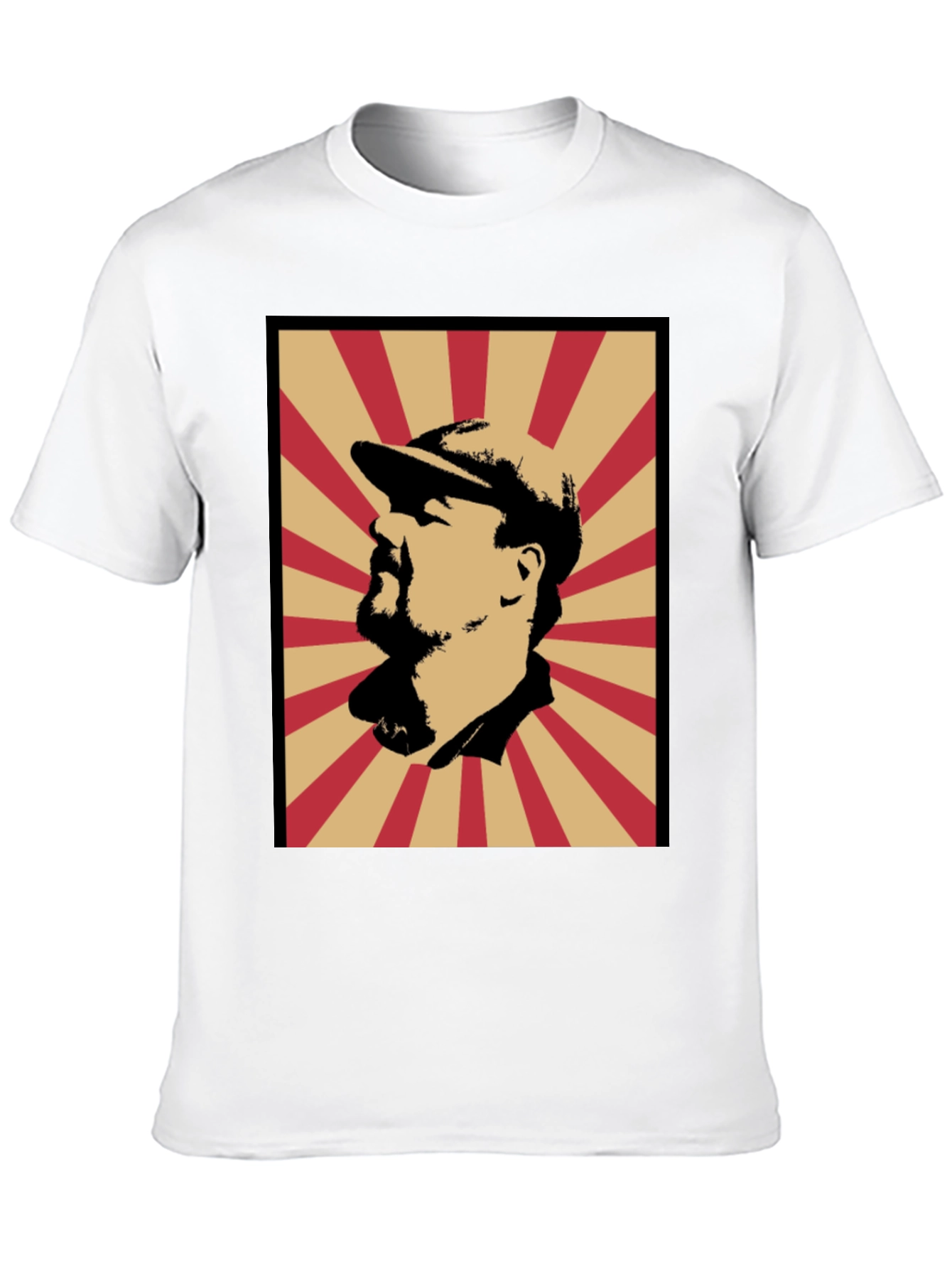 Retro Graphic Tee - Man Silhouette with Beanie Hat