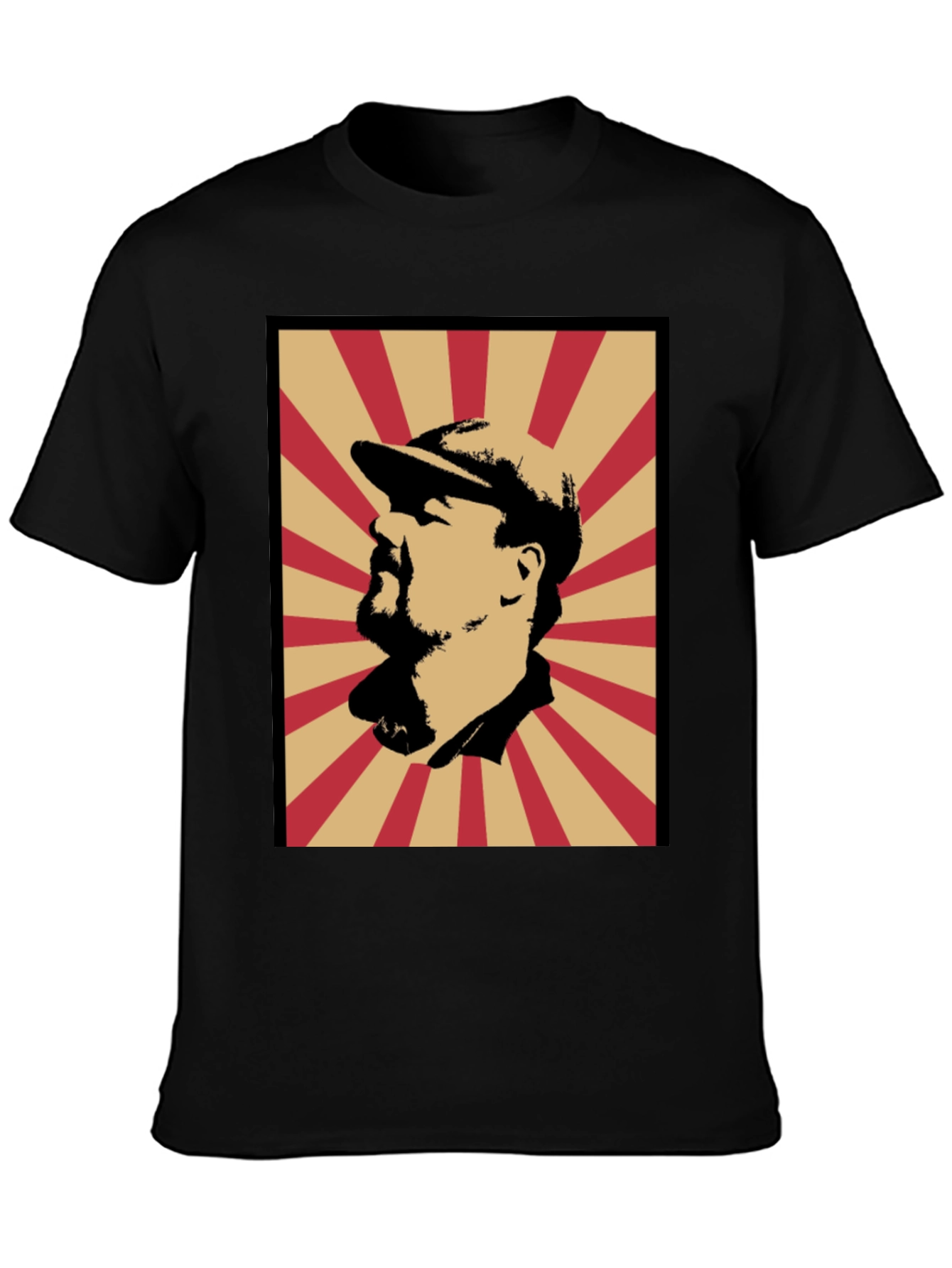 Retro Graphic Tee - Man Silhouette with Beanie Hat