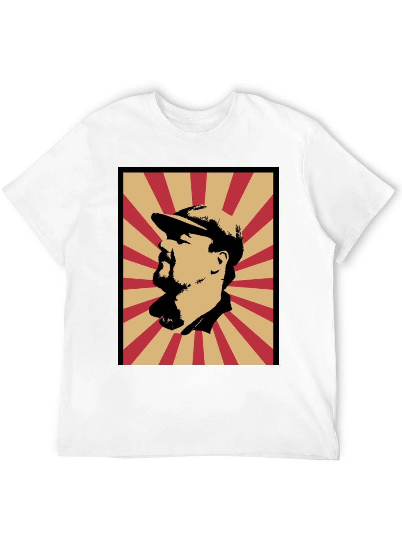 Retro Graphic Tee - Man Silhouette with Beanie Hat