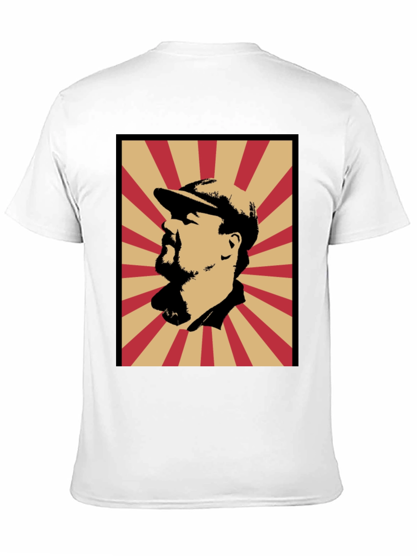 Retro Graphic Tee - Man Silhouette with Beanie Hat
