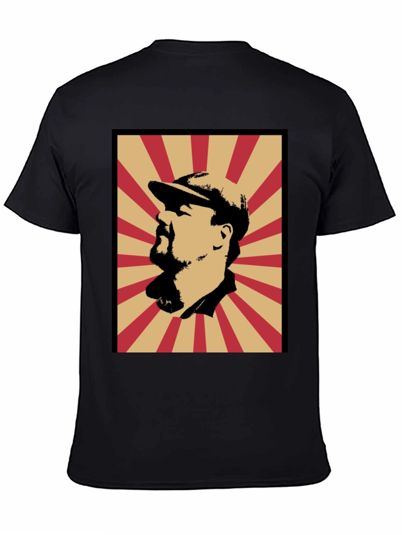 Retro Graphic Tee - Man Silhouette with Beanie Hat