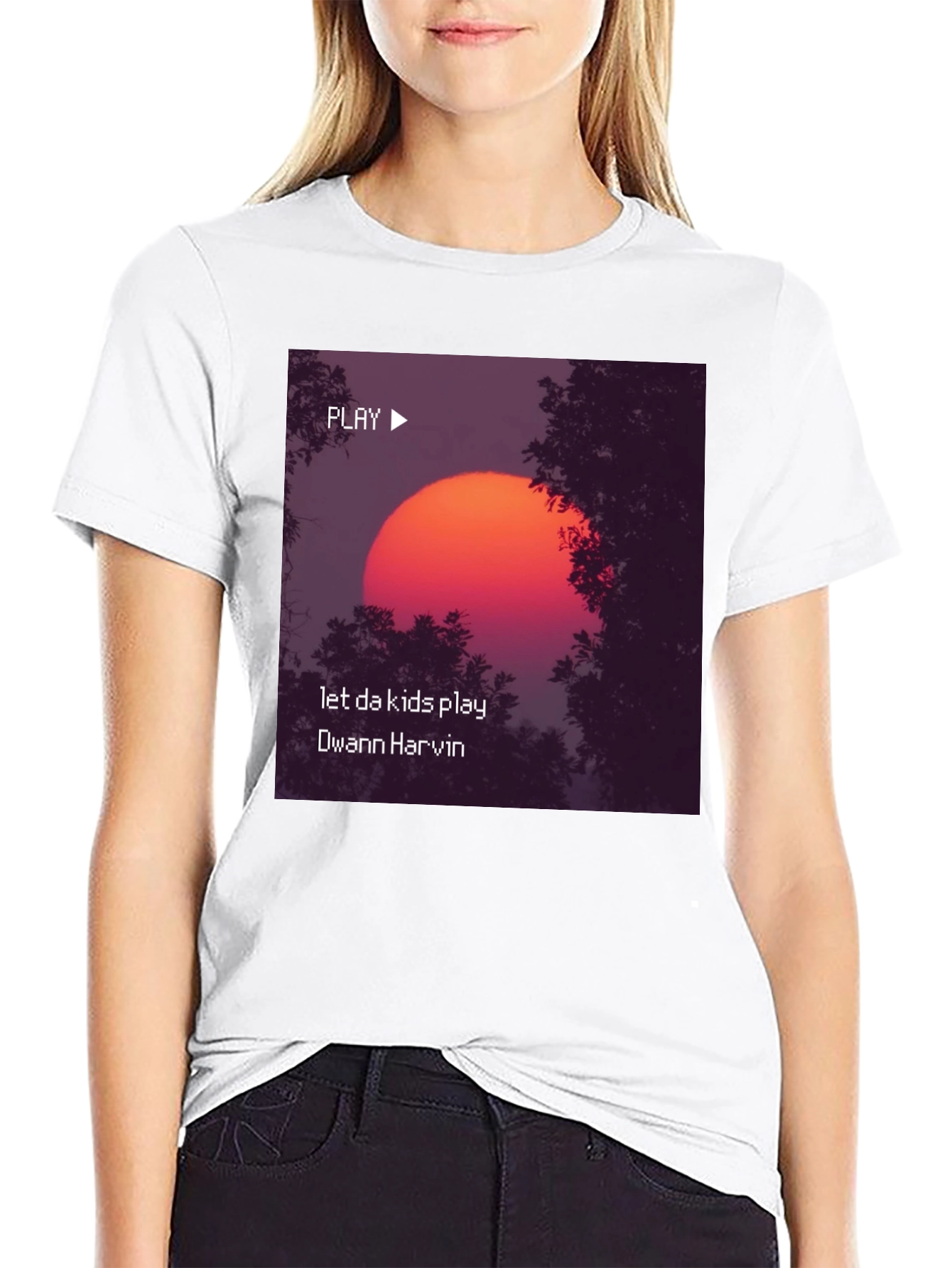 Let da kids play Dwann Harvin Black T-Shirt