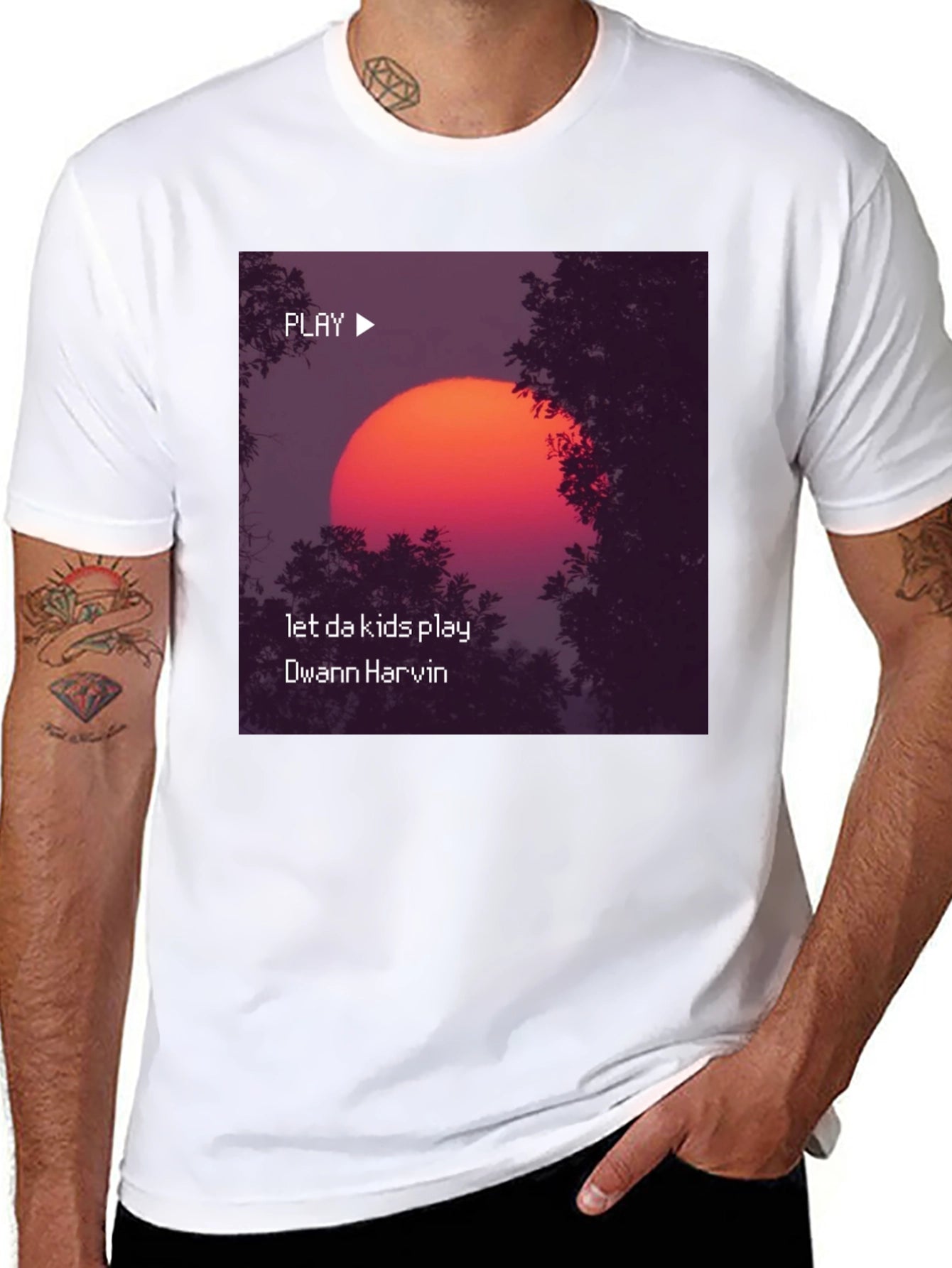 Let da kids play Dwann Harvin Black T-Shirt
