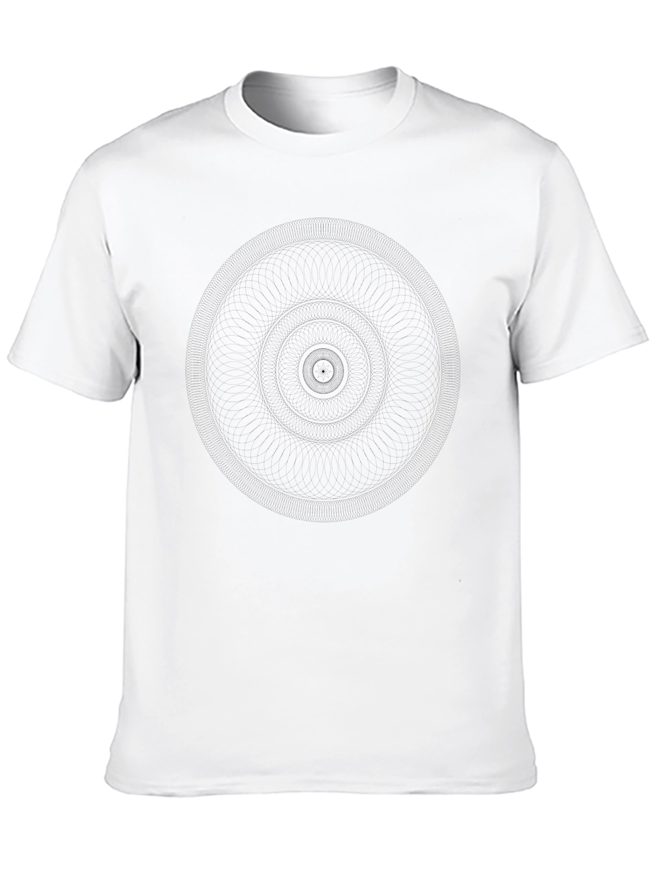 Mens Black Circle Graphic Tee - Modern Casual Style