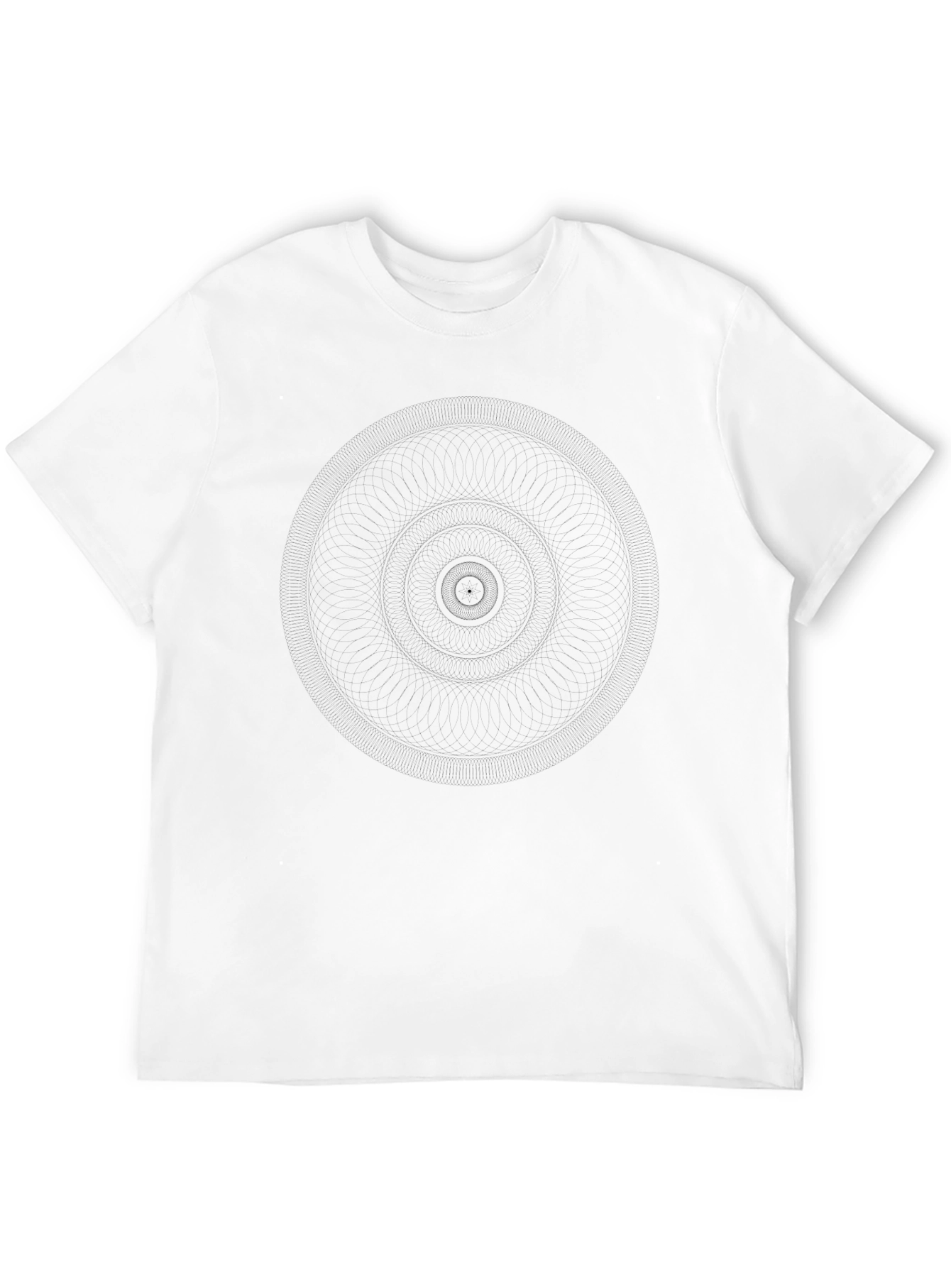 Mens Black Circle Graphic Tee - Modern Casual Style